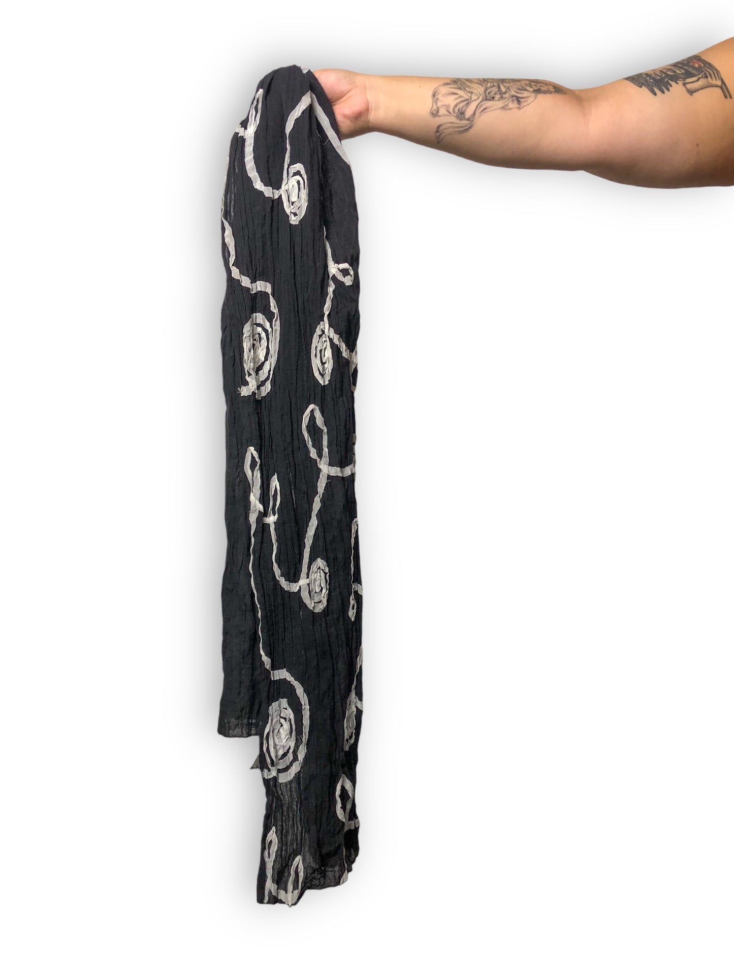 Black Swirly Scarf