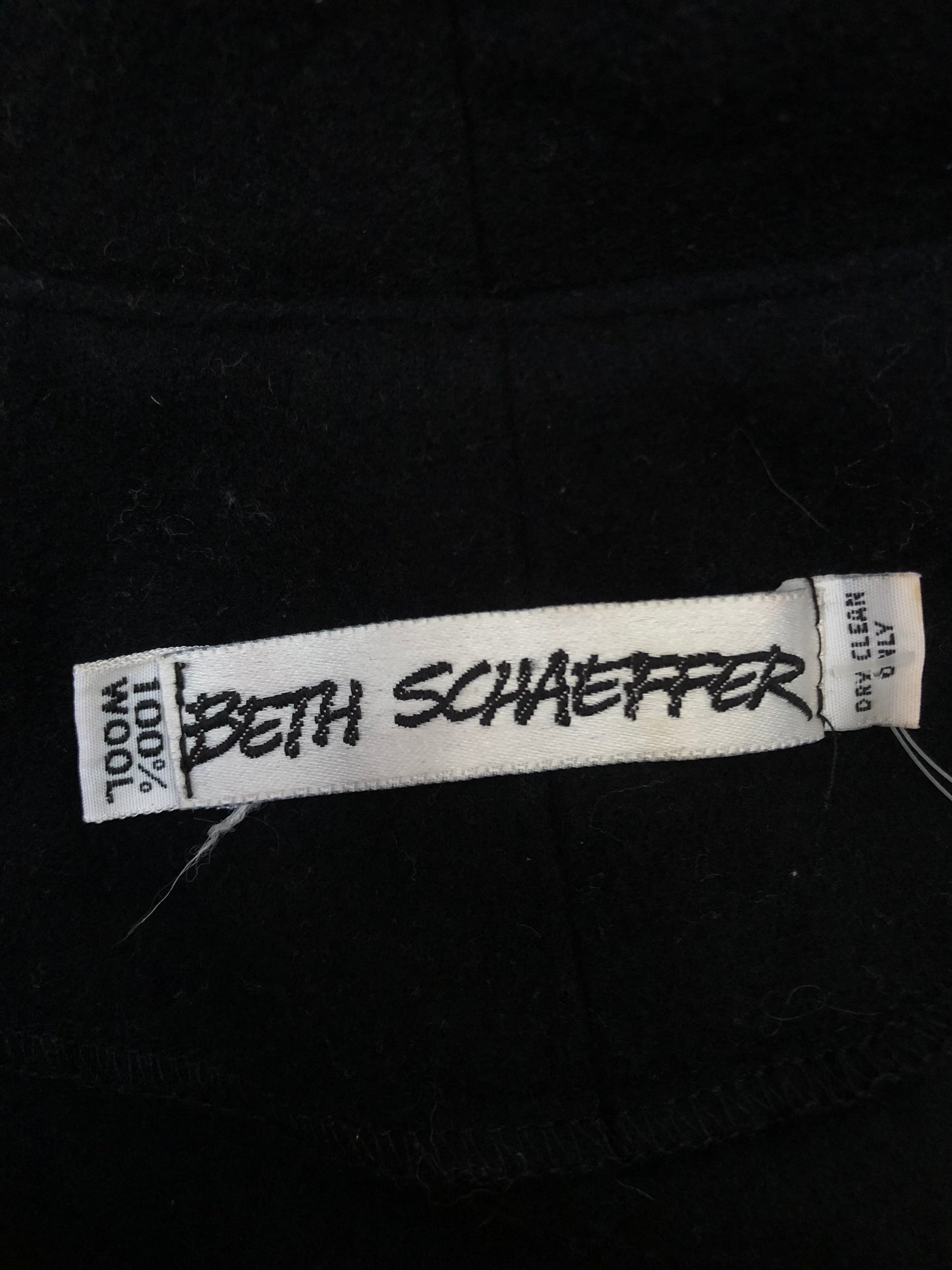 90’s Beth Schaeffer Black Wool Cardigan (OSFM)
