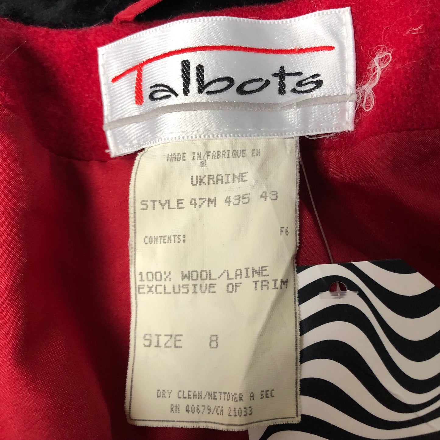 80’s Talbots Red Wool Trench Coat (L)