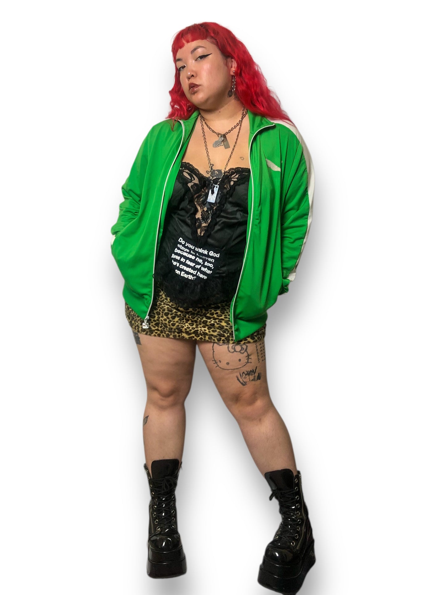 Y2K Puma Green Track Jacket (L/XL)