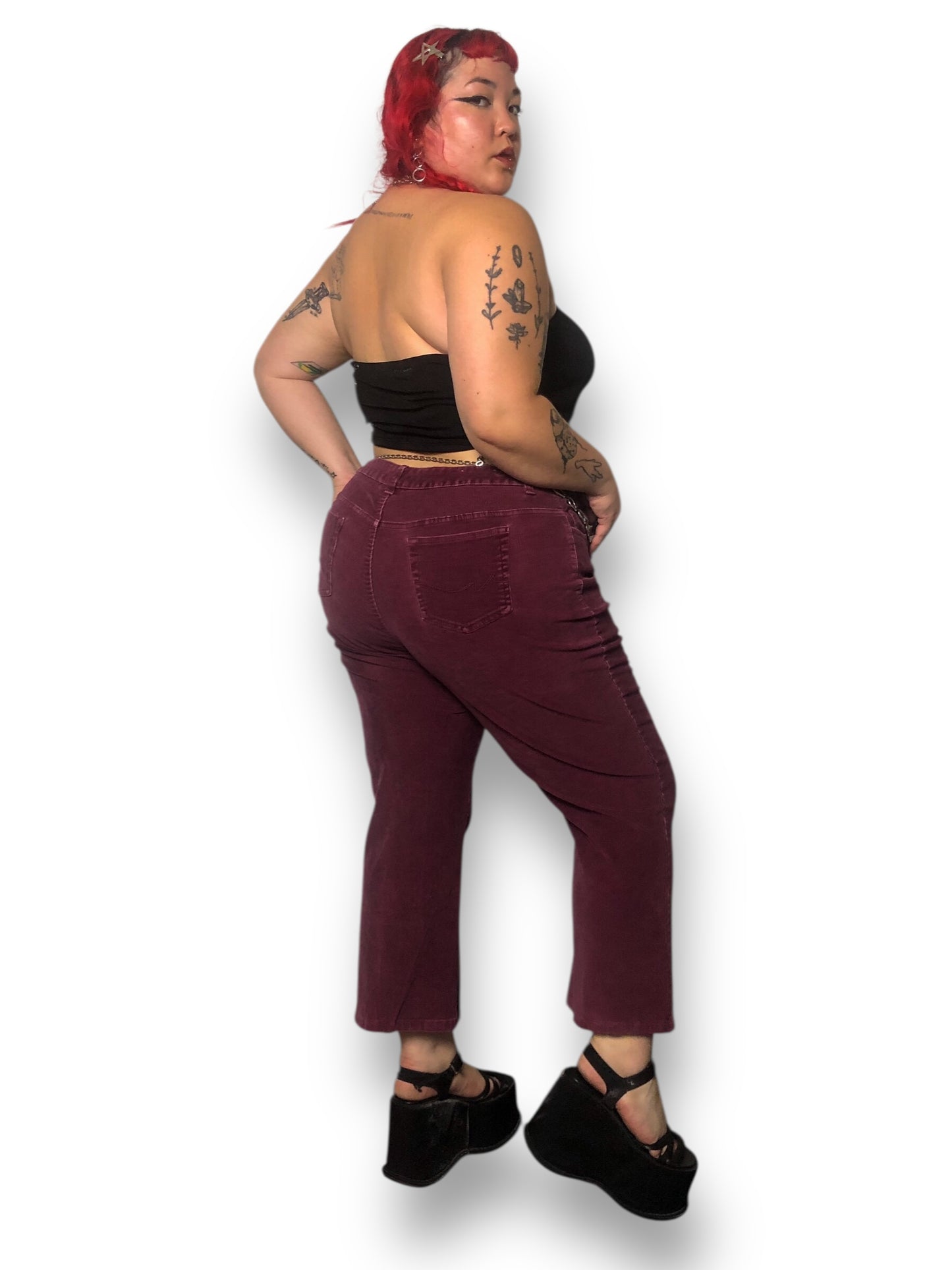 Y2K St. John’s Bay Maroon Corduroy Pants (2X)