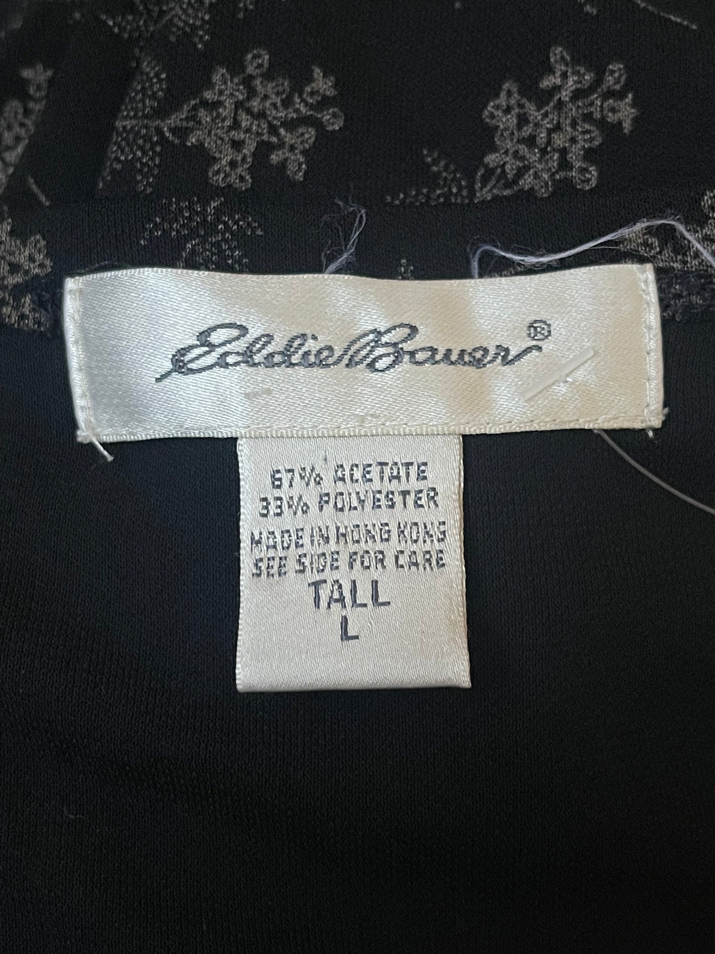 90’s Eddie Bauer Black Floral Maxi Dress (L)