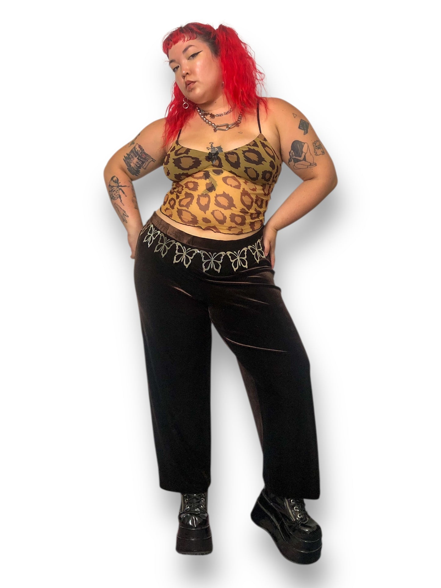 Y2K Dressbarn Brown Velvet Pants (2X/3X)