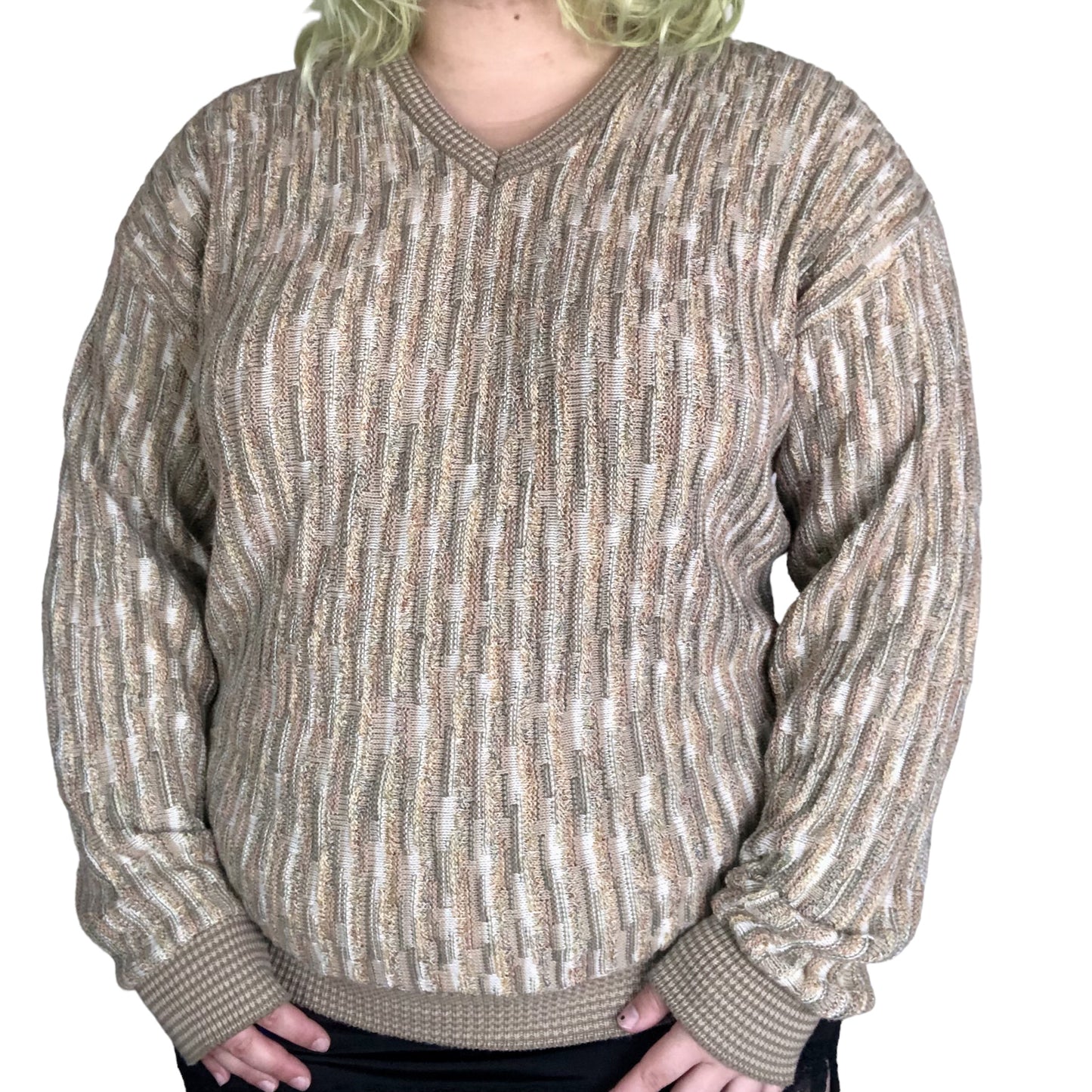 90’s Shenandoah Khaki Knit Sweater (L/XL)