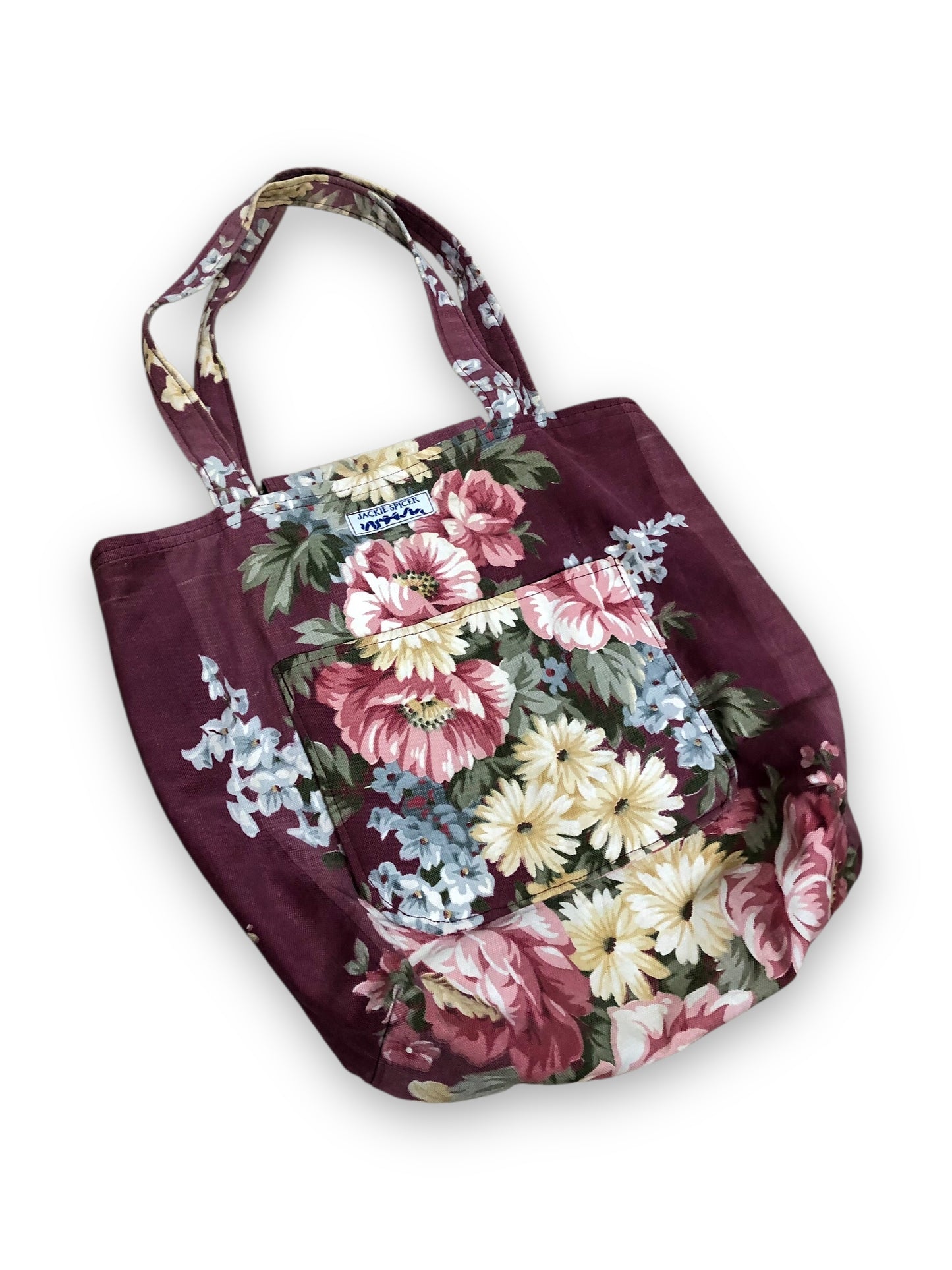 90’s Jackie Spicer Blush Red Floral Print Purse