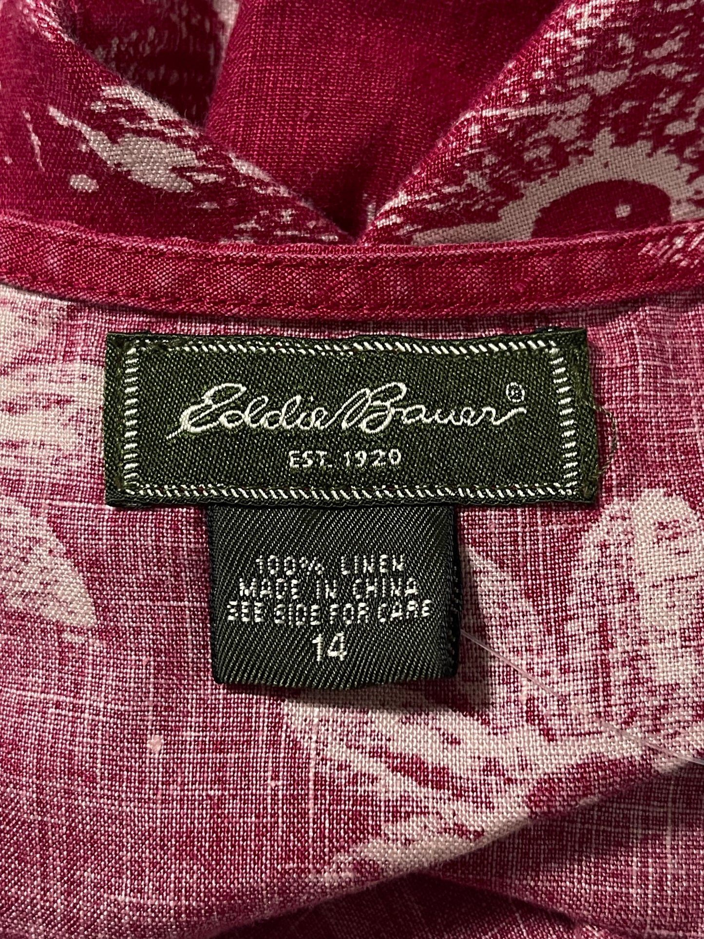 90’s Eddie Bauer Red Floral Wrap Dress (L/XL)