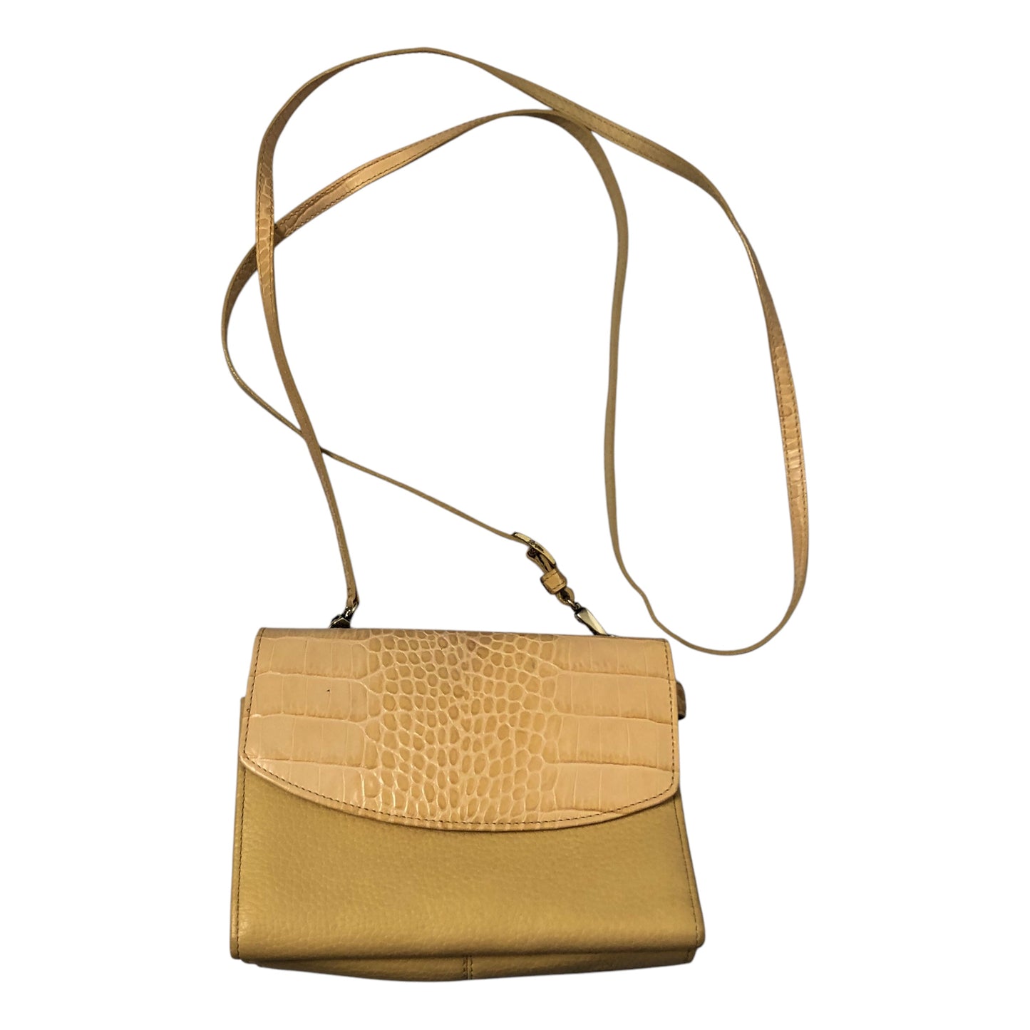 90’s Brighton Cream Leather Crossbody Purse