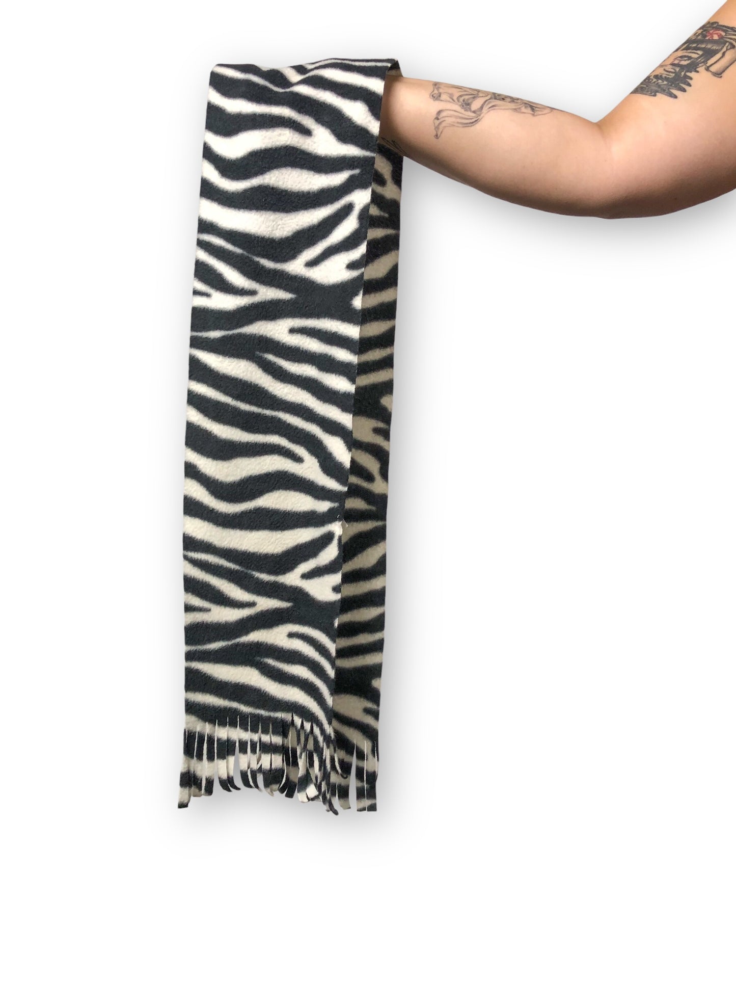 Zebra Print Fleece Scarf