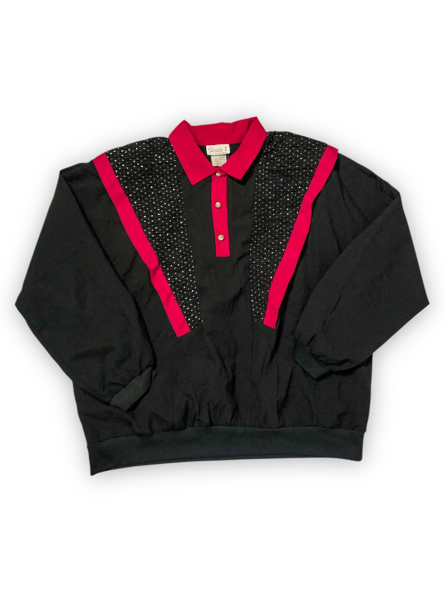 80’s Remo II of California Black Retro Wind Shirt (3X/4X)