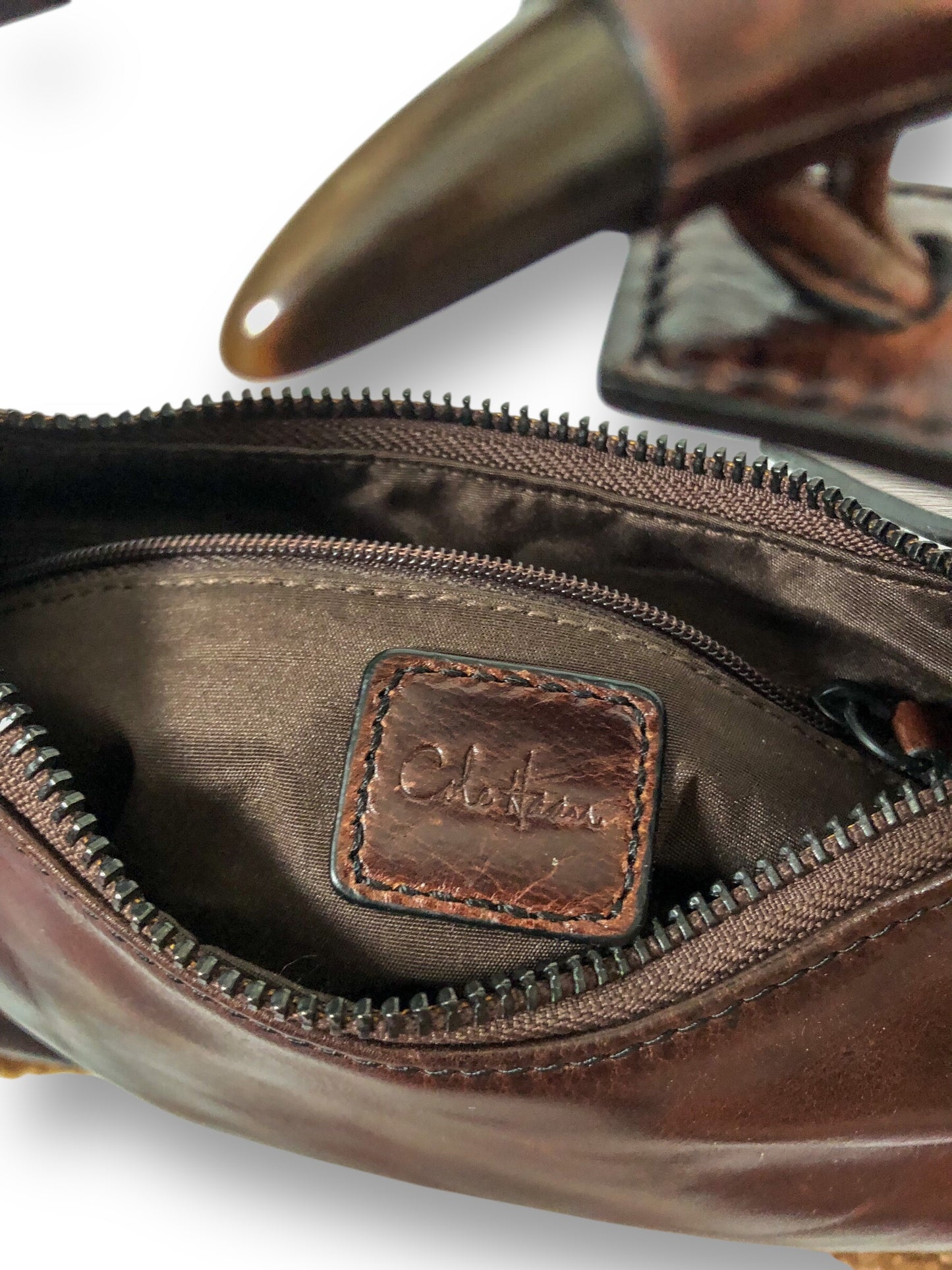 Vintage Cole Haan Brown Leather Mini Purse