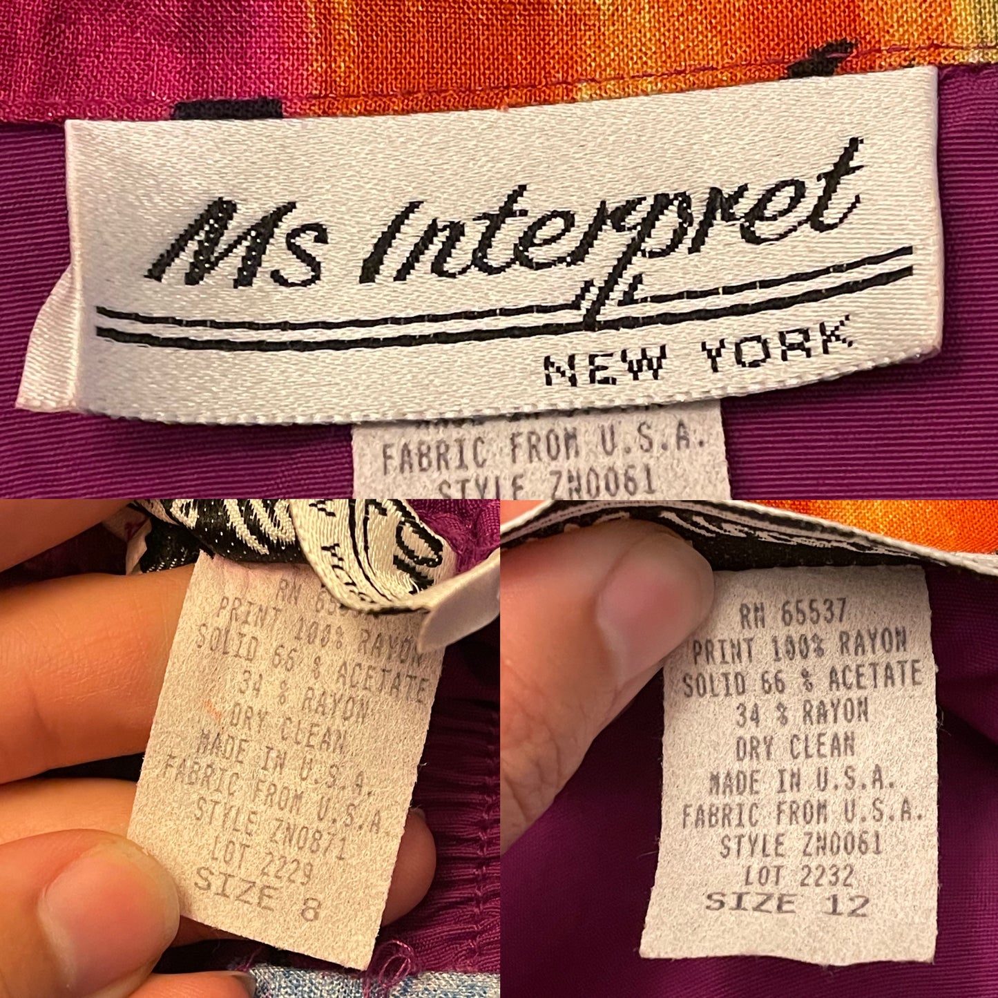 80’s Ms. Interpret Fuschia Retro 2-Piece Set (M/L)