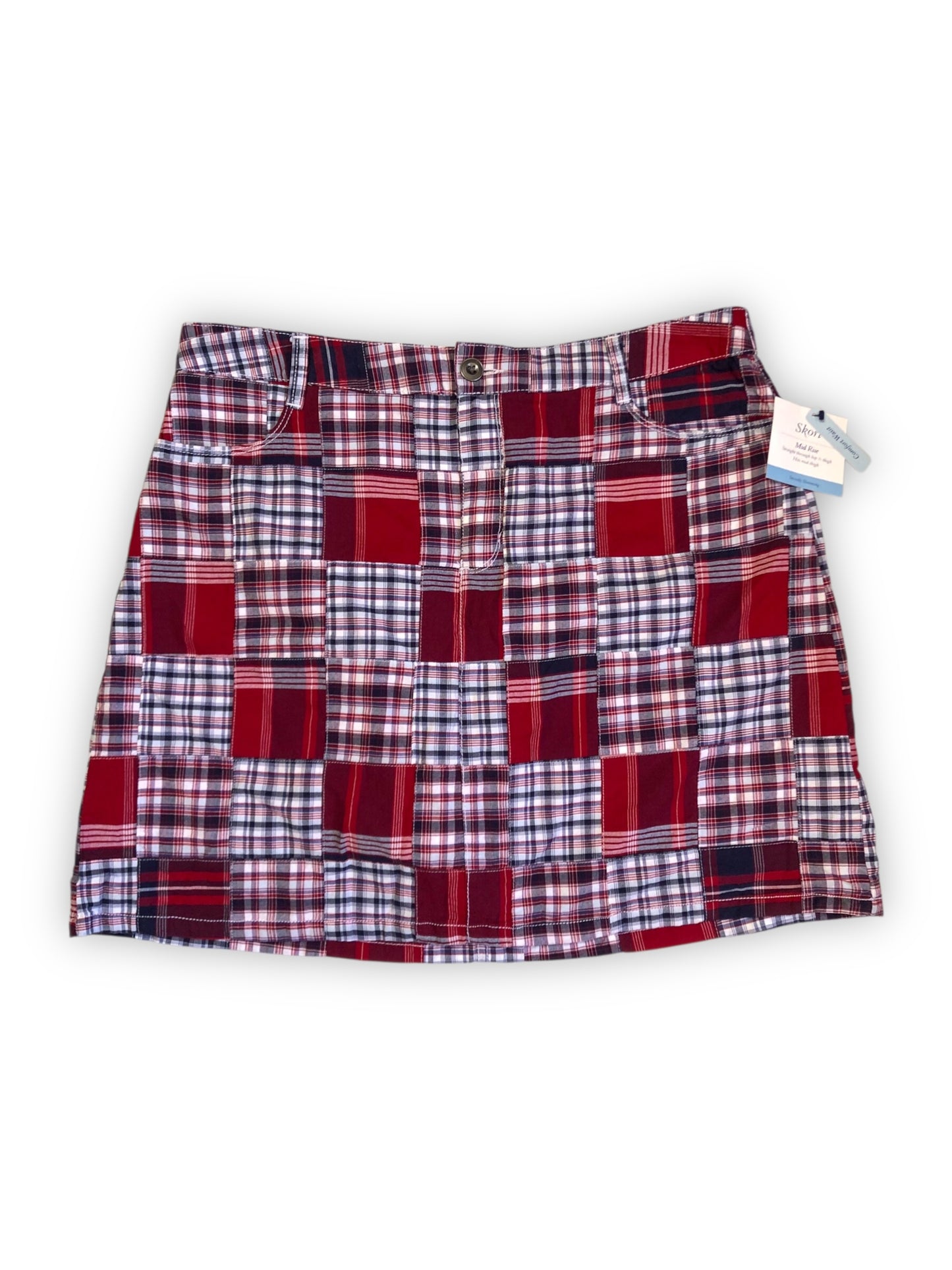 Croft & Barrow Patchwork Plaid Skort (XL)