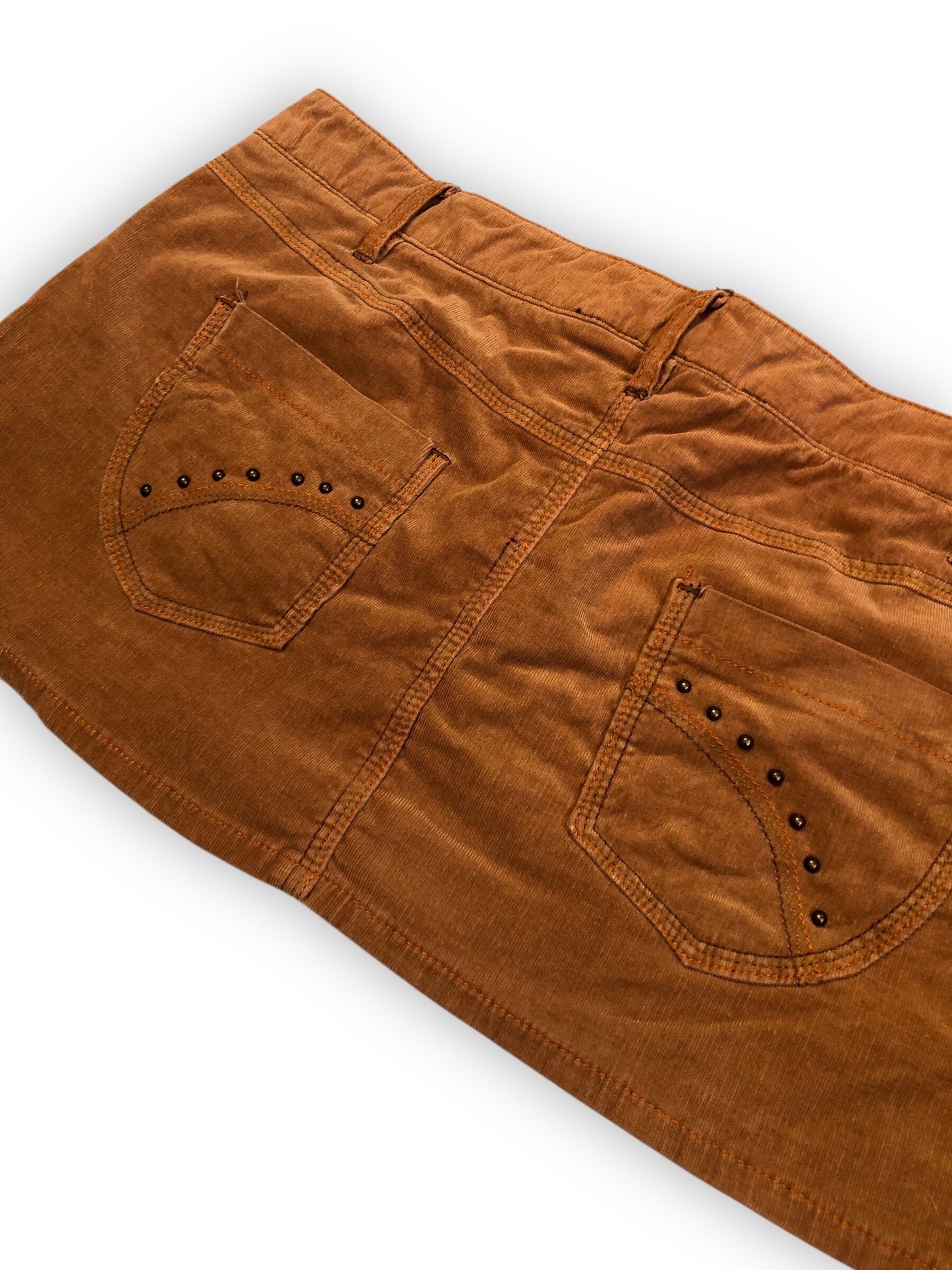 Y2K Rampage Khaki Corduroy Micro Mini Skirt (L)