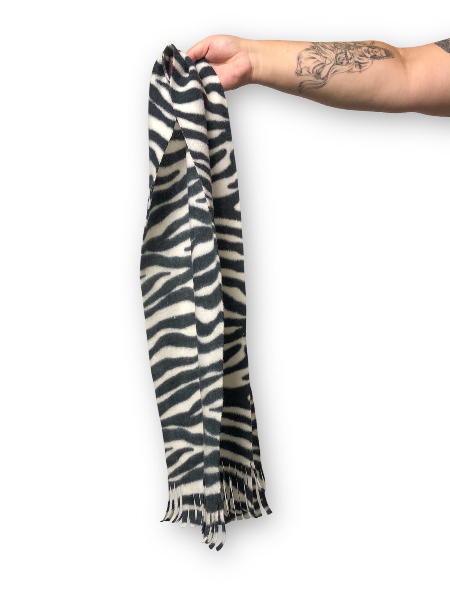Zebra Print Fleece Scarf