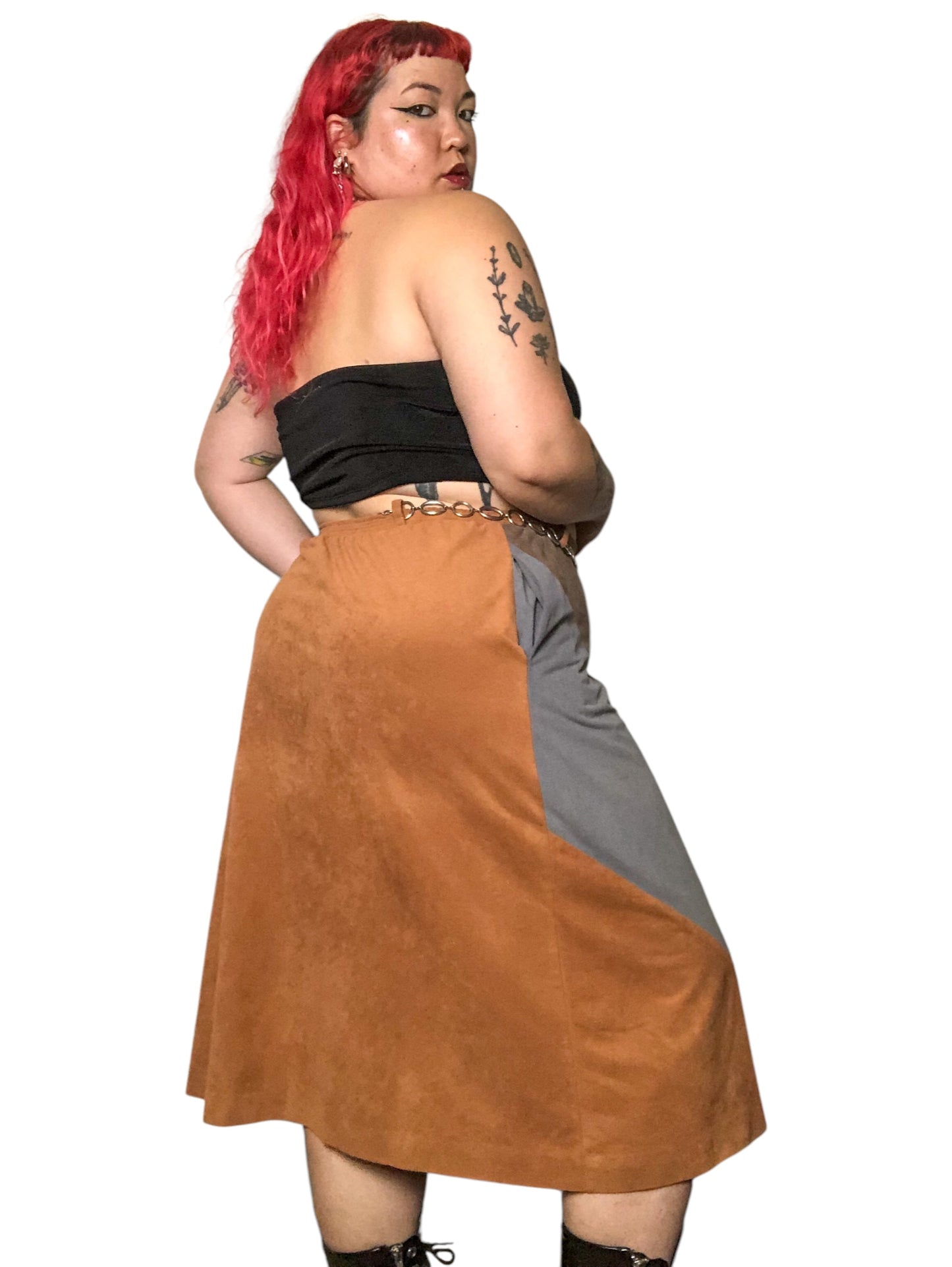 90’s Tumbleweeds Neutral Colorblock Skirt (XL/2X/3X)