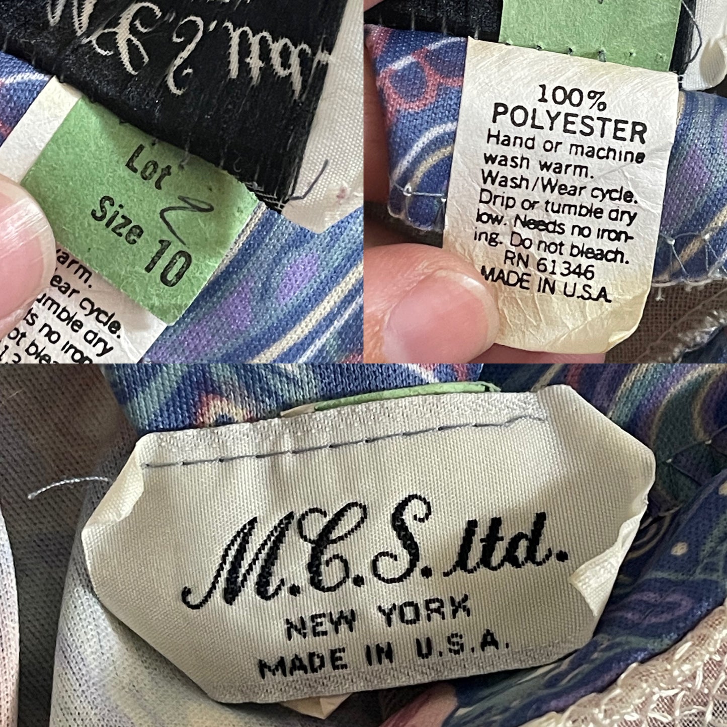 80’s Retro Pastel Midi Dress (M/L)