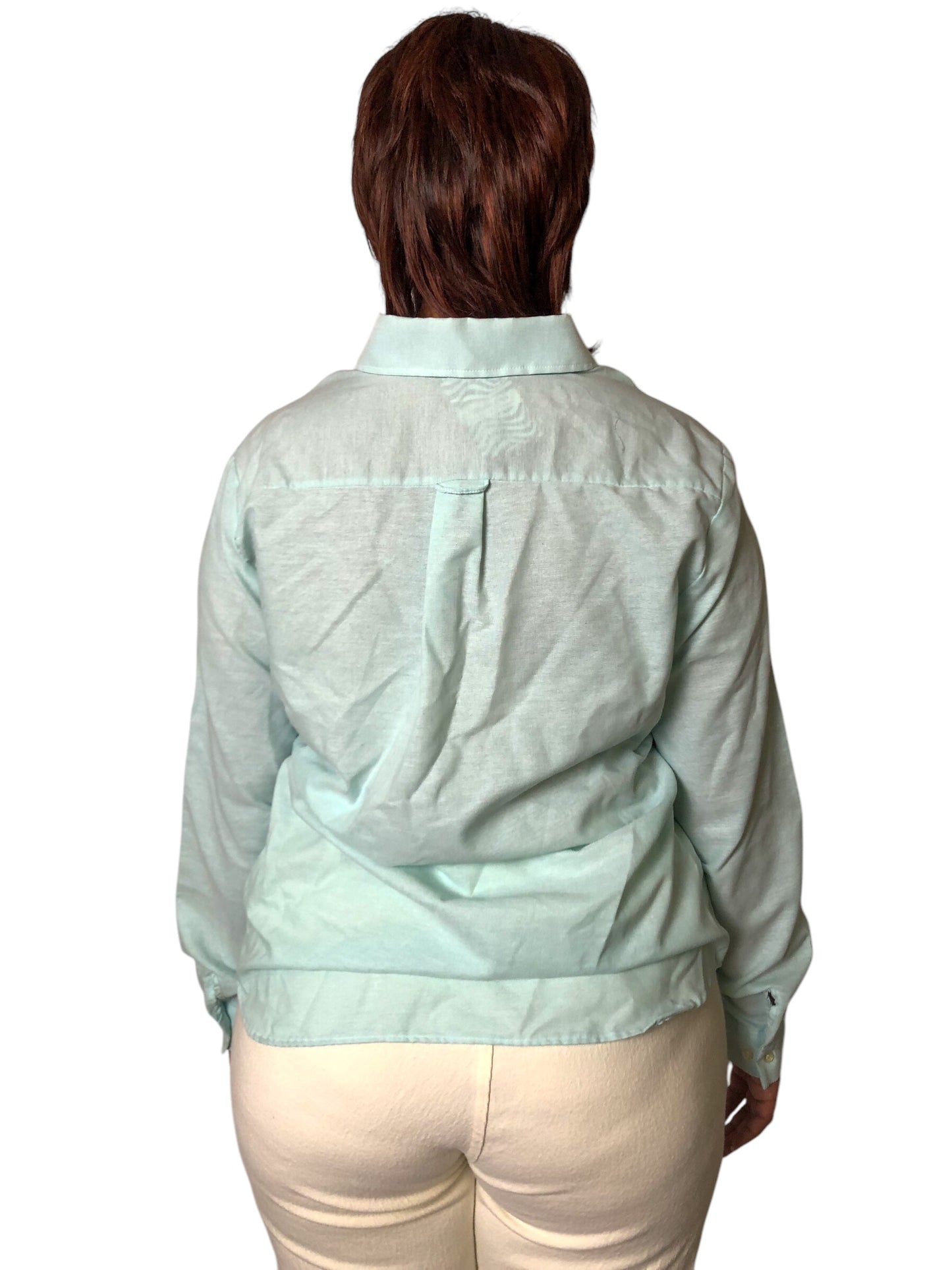 70’s/80’s Aqua Blue Button Down Shirt (2X)