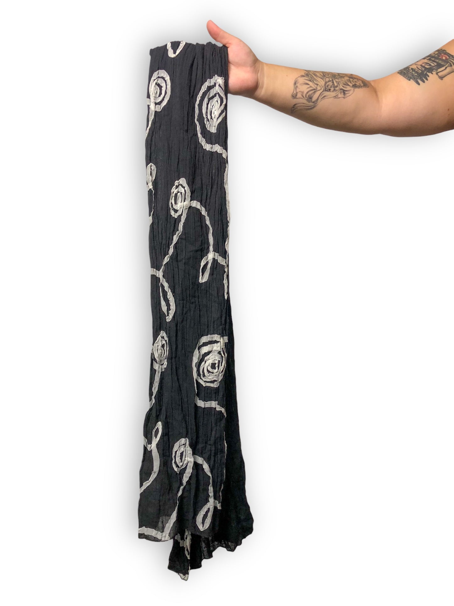 Black Swirly Scarf
