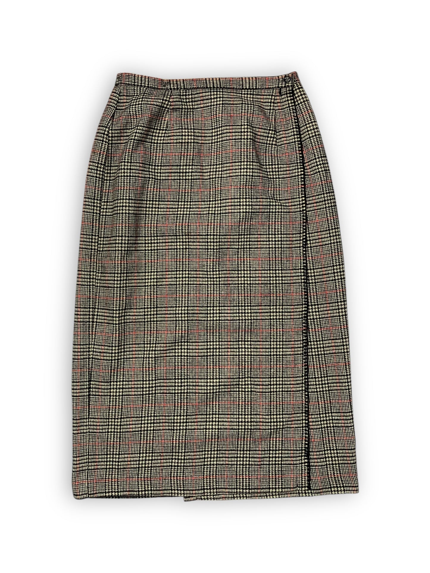 90’s Requirements Houndstooth Plaid Pencil Skirt (L/XL)