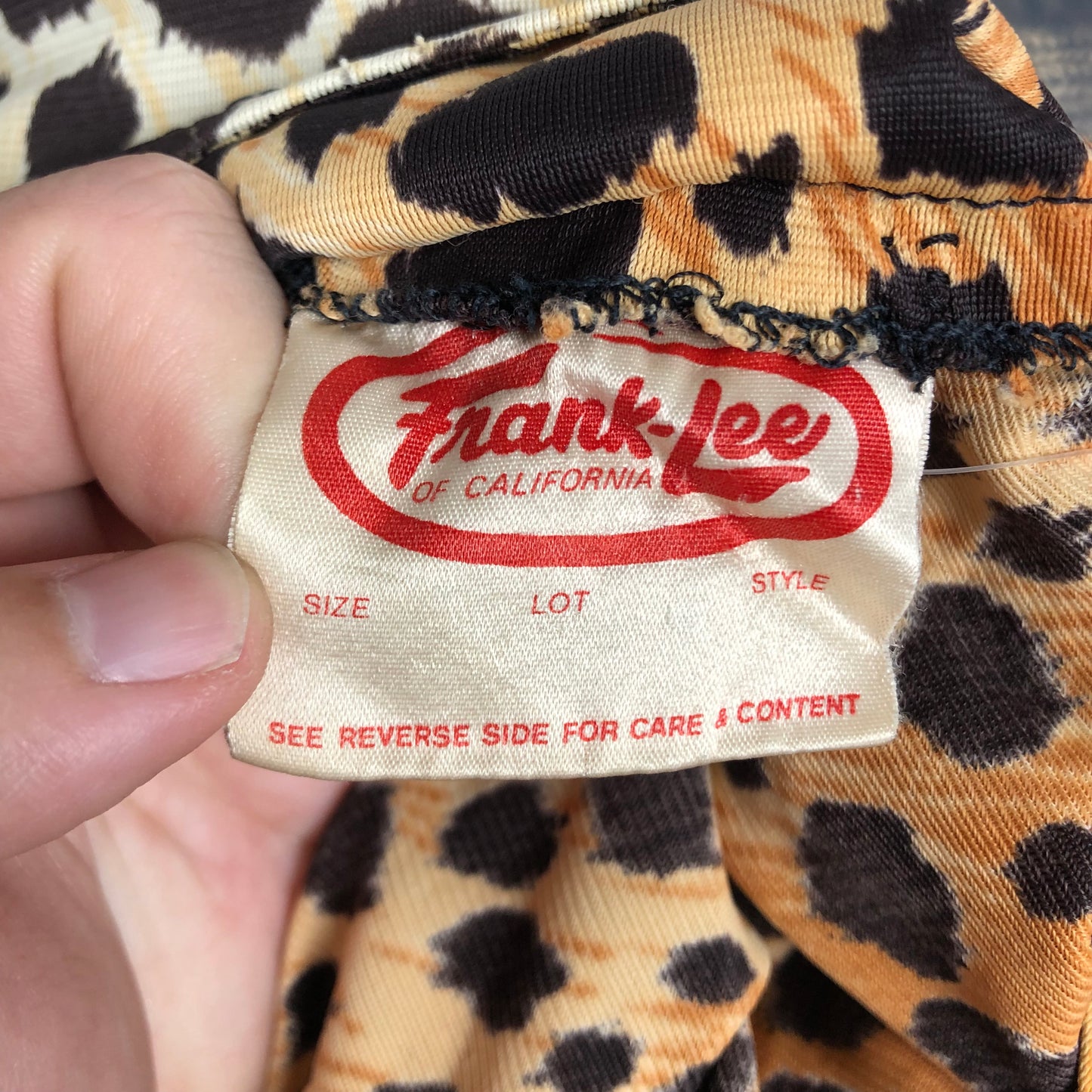 70’s Frank Lee of California Leopard Print Blouse (M)