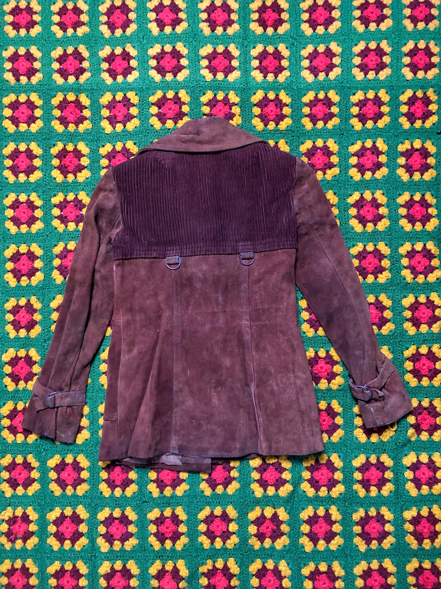 70’s Split End Ltd Chestnut Brown Suede Leather Jacket (XXS/XS)