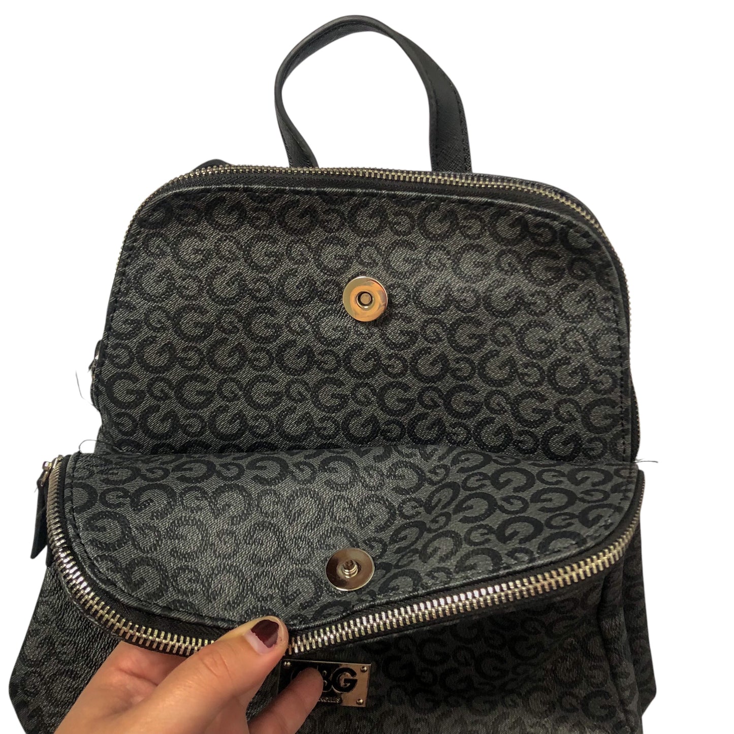 Y2K G by Guess Black Monogram Backpack