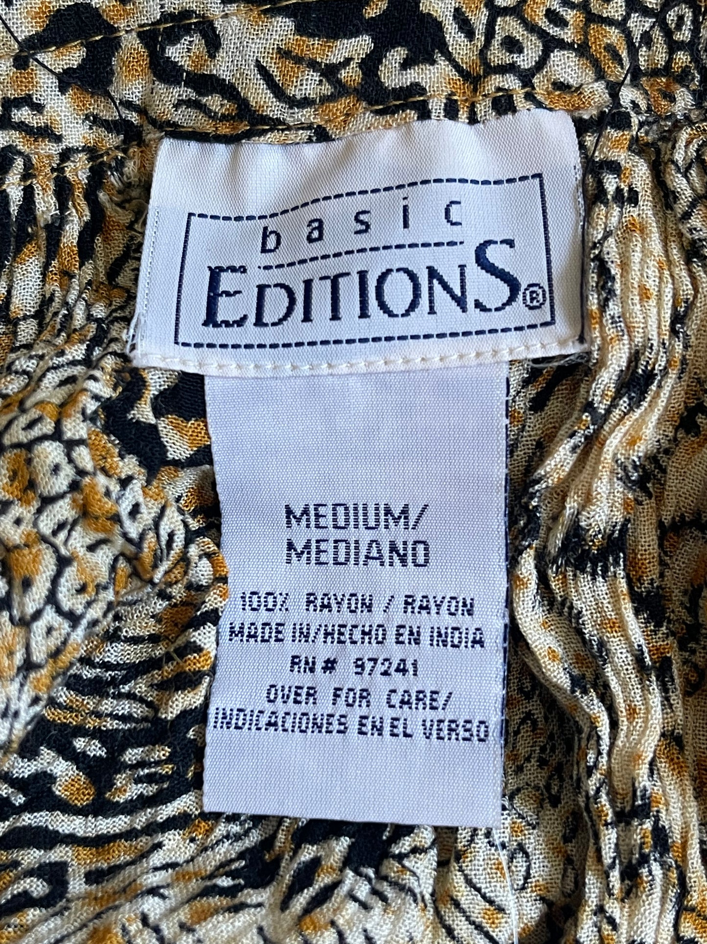 90’s Basic Editions Animal Print Checkered Midi Skirt (L/XL/2X/3X)