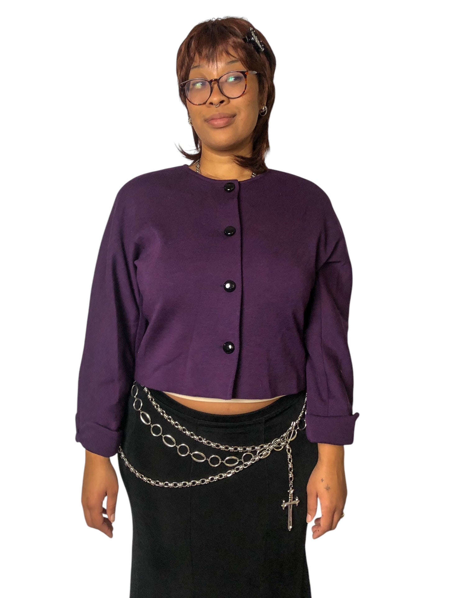 80’s/90’s Adrian-Avery Dark Purple Retro Blazer (XL)