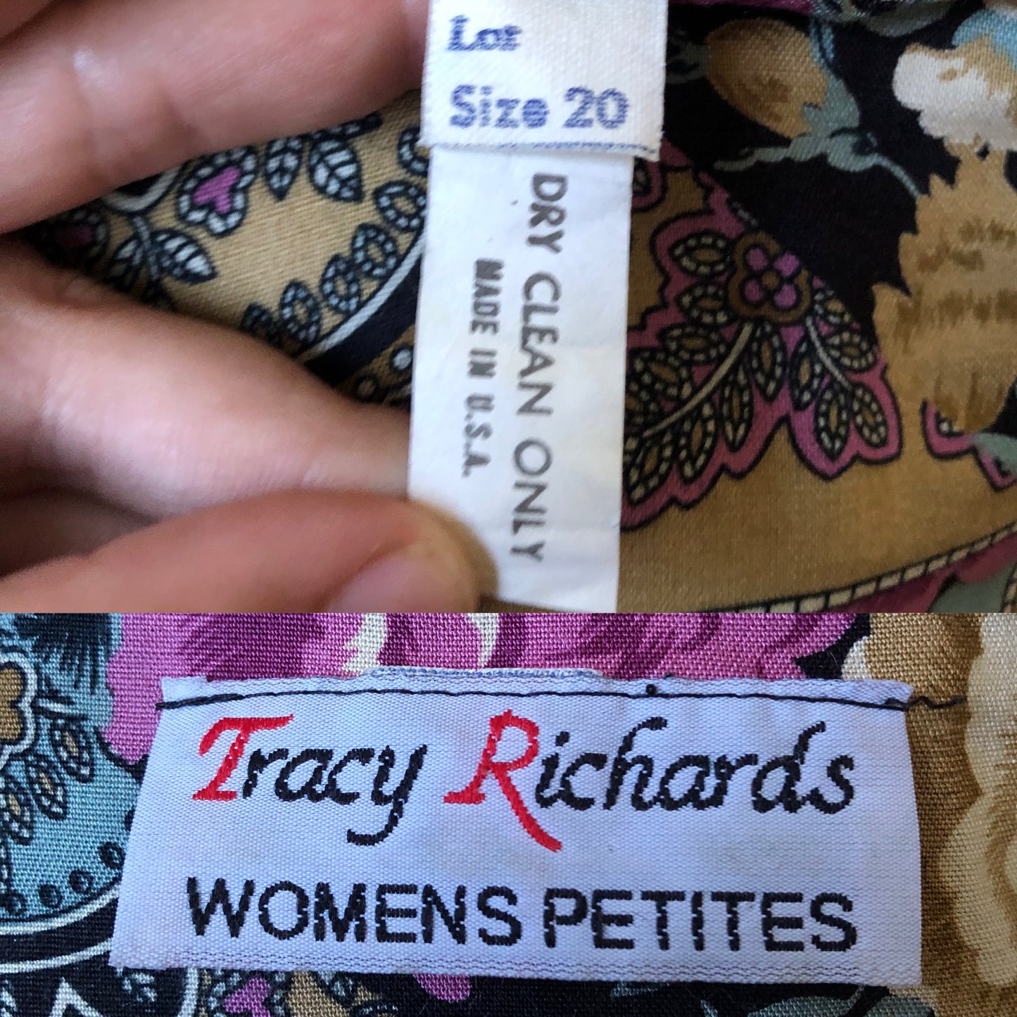 80’s Tracy Richards Retro Patterned Blouse (2X)