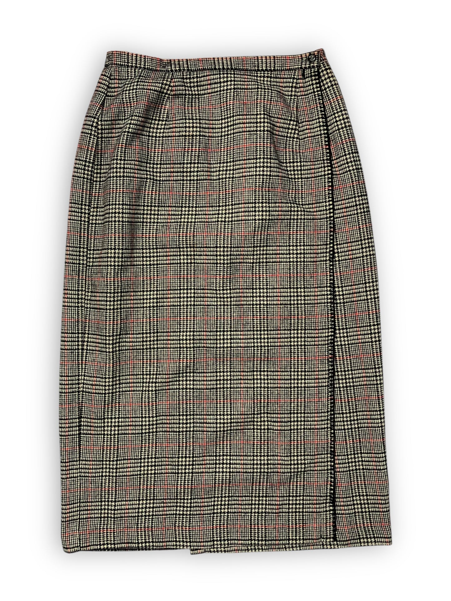 90’s Requirements Houndstooth Plaid Pencil Skirt (L/XL)