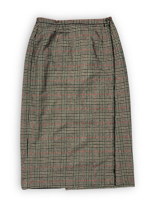 90’s Requirements Houndstooth Plaid Pencil Skirt (L/XL)