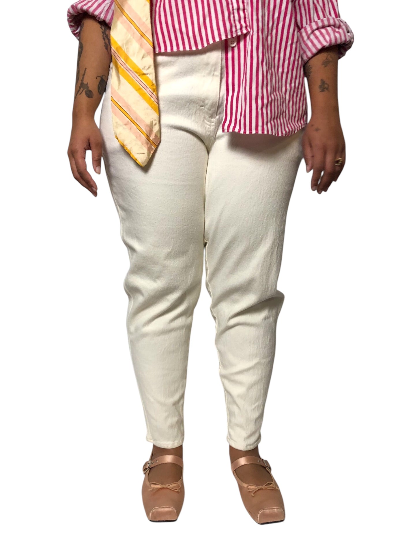 Y2K Forelli White Denim Jeans (2X)