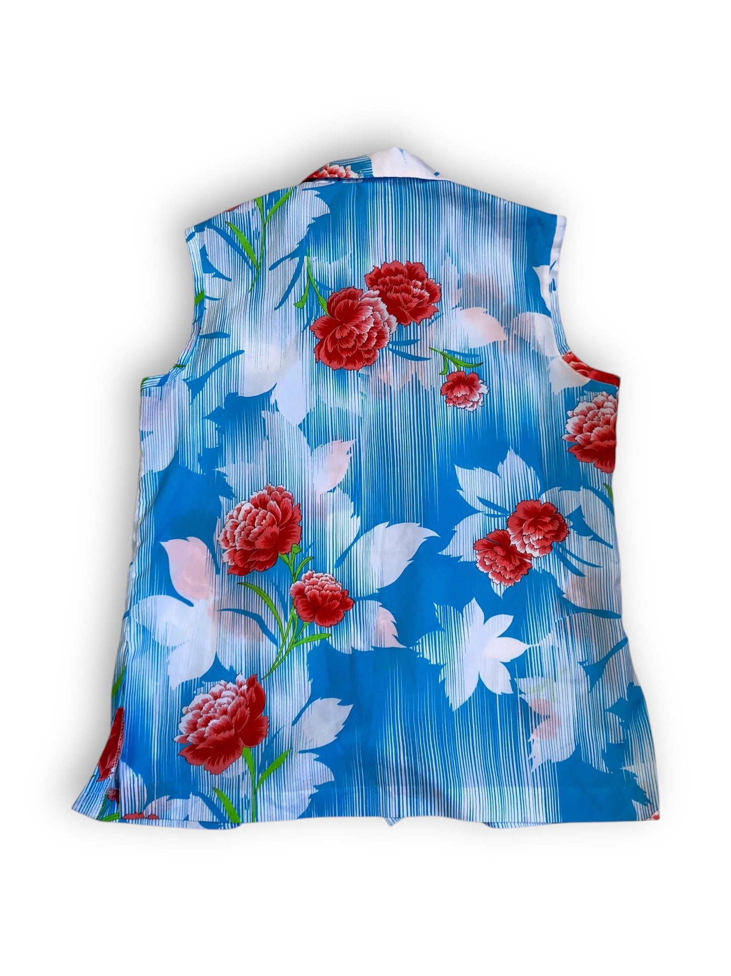 60’s/70’s Floral Sleeveless Blouse (L)