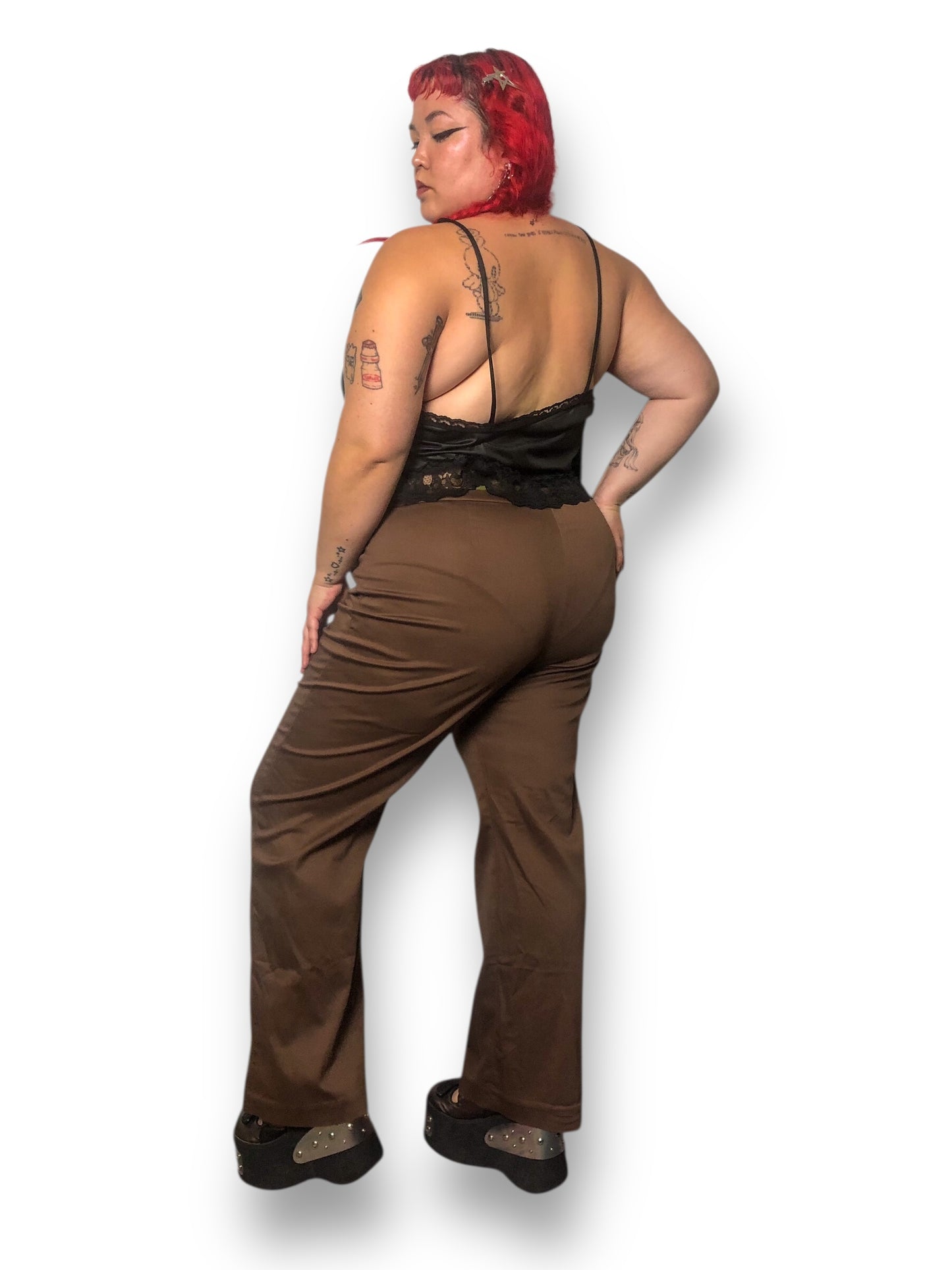 Y2K City Girl by Nancy Bolen Brown Pants (2X)