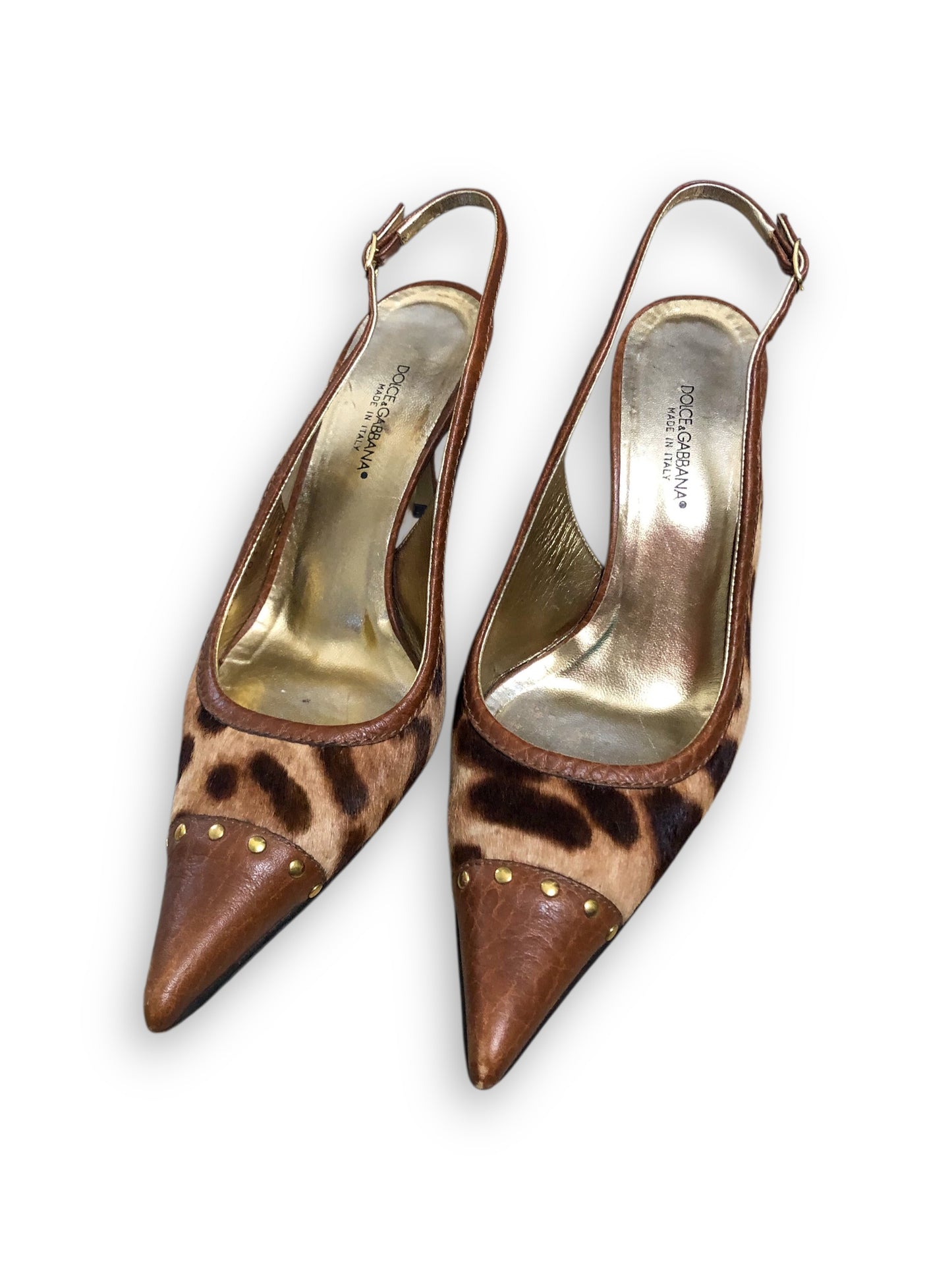 Dolce & Gabanna Leopard Slingback Heels (6/6.5)