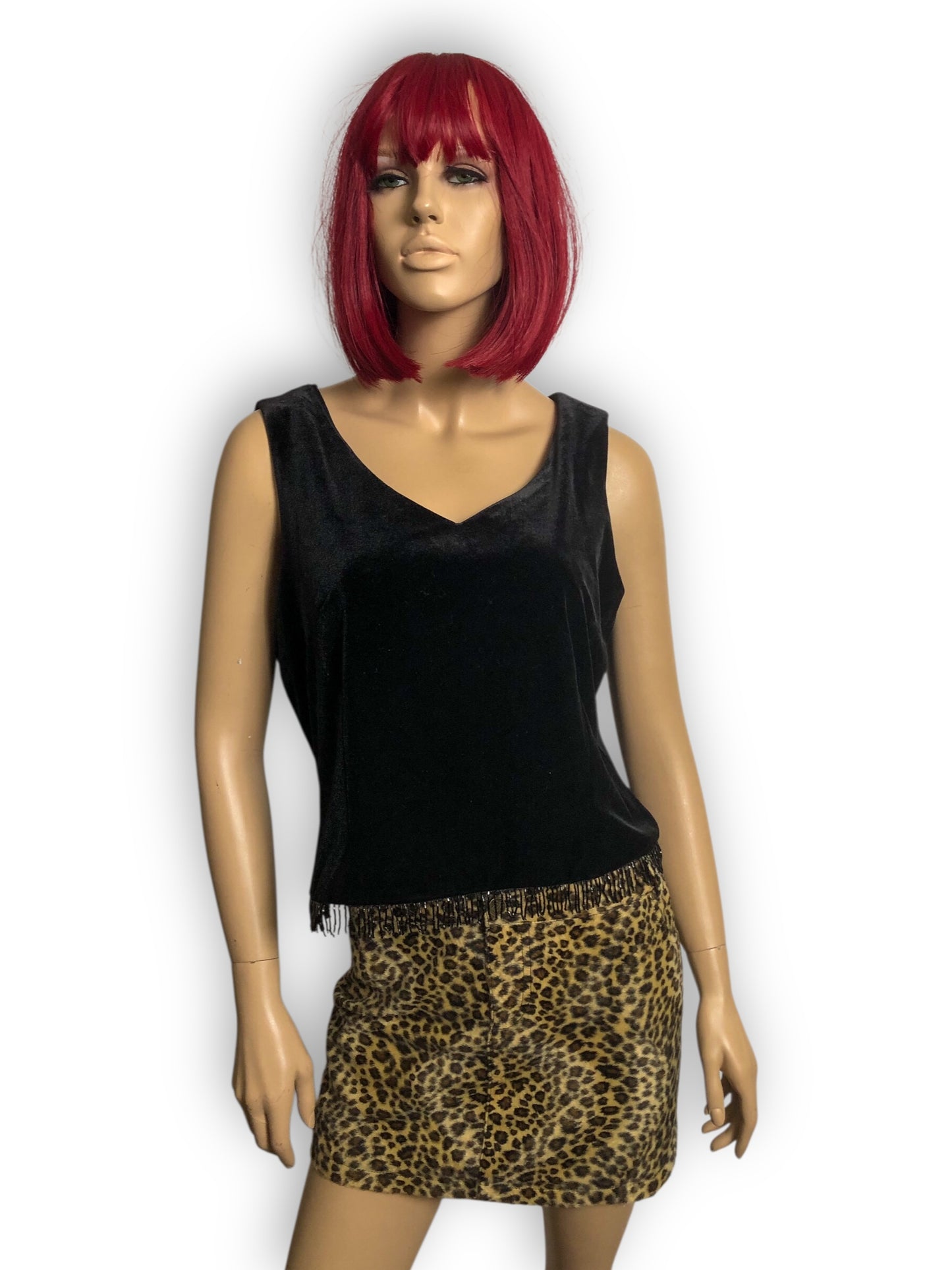 90’s/Y2K Ronni Nicole by Ouida Black Velvet Top (L)