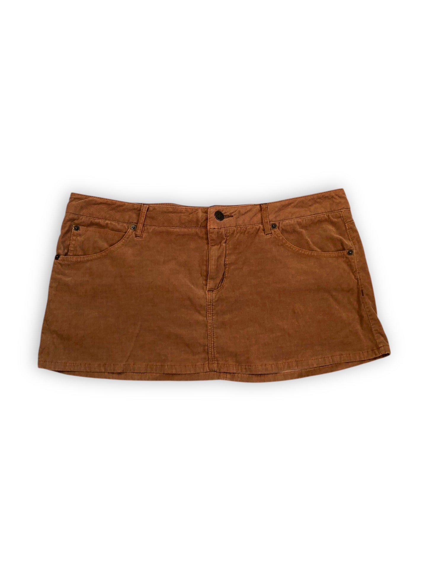 Y2K Rampage Khaki Corduroy Micro Mini Skirt (L)