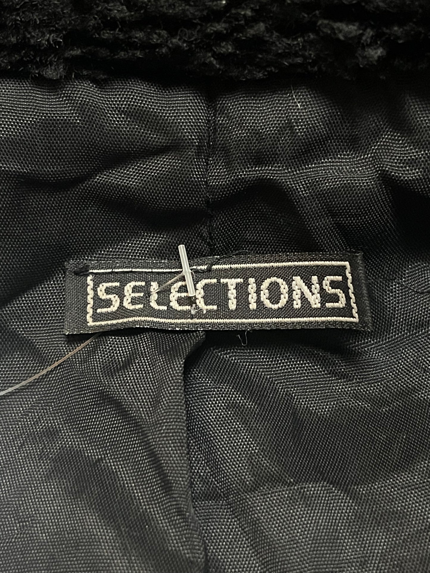 Vintage Selections Black Faux Fur Jacket (S/M)