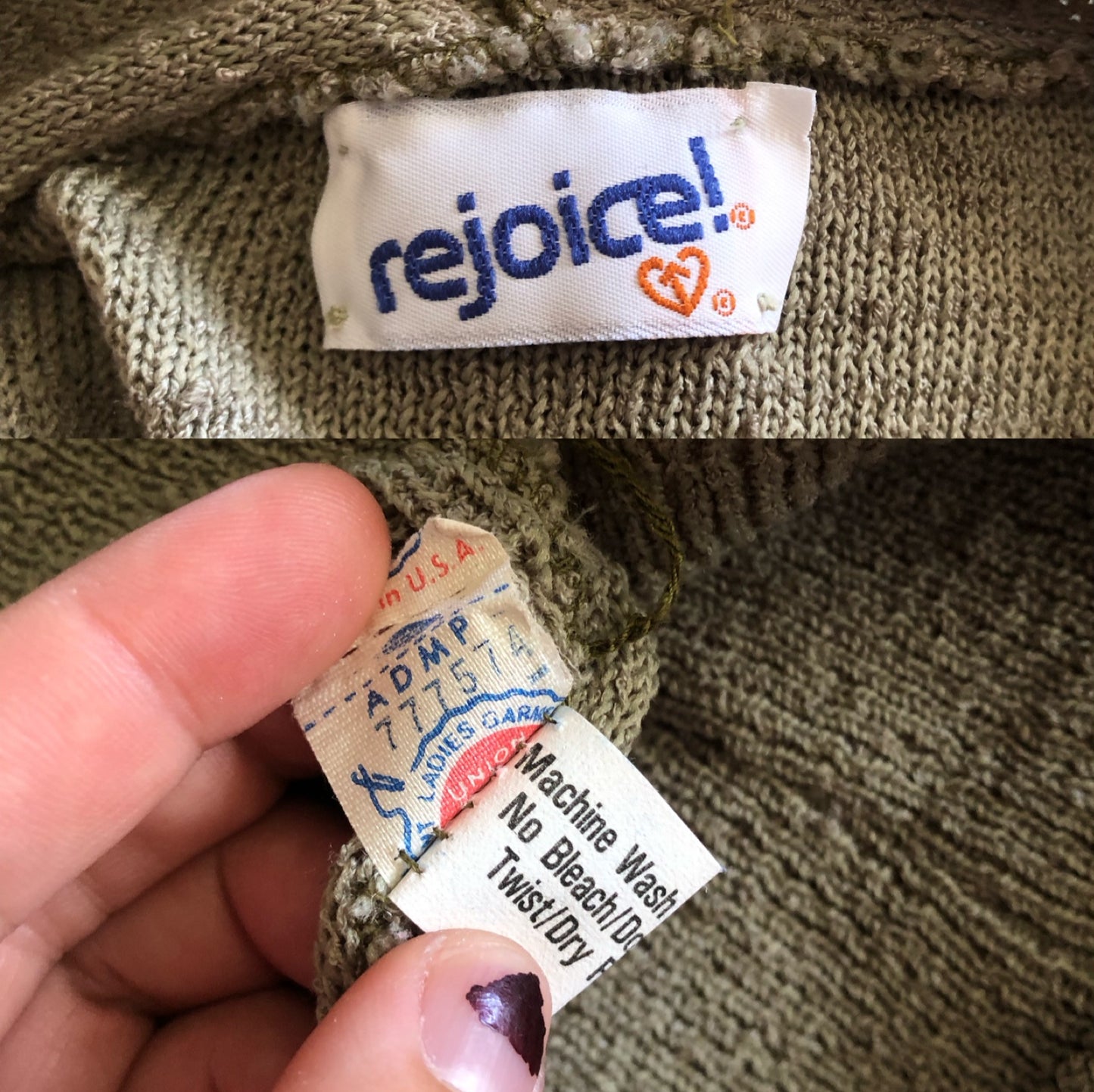 80’s Rejoice! Olive Green Turtleneck Shirt (L/XL/2X)