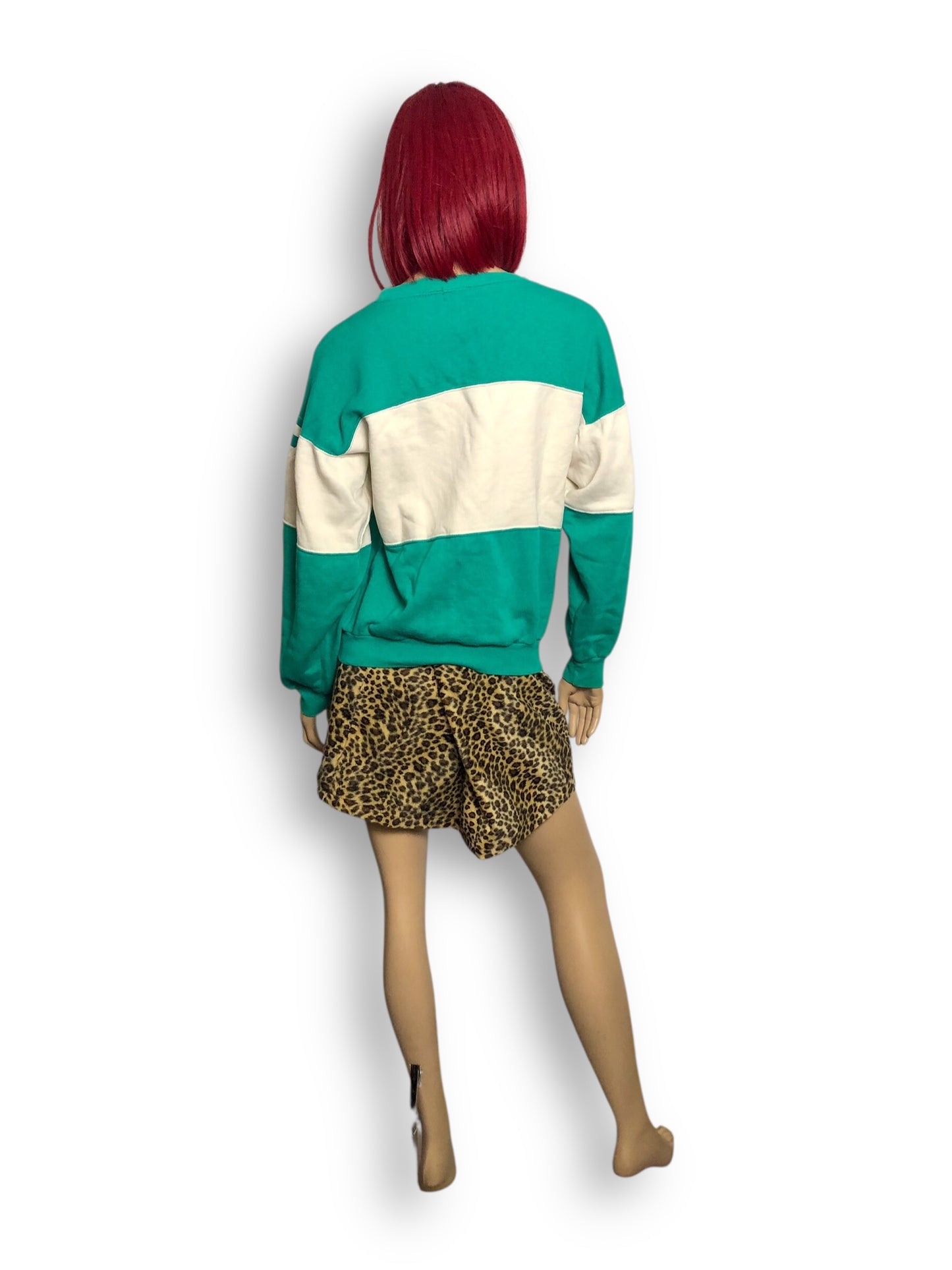 90’s Altitude Turquoise and White Retro Sweatshirt (M)