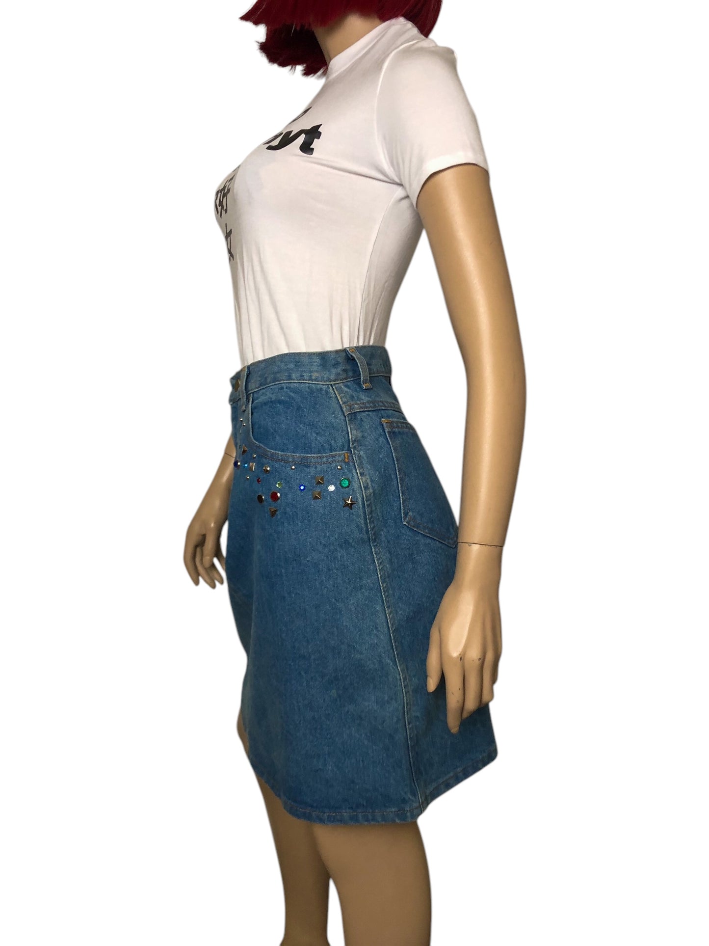 80’s Palmetto’s Light Wash Denim Skirt (M)