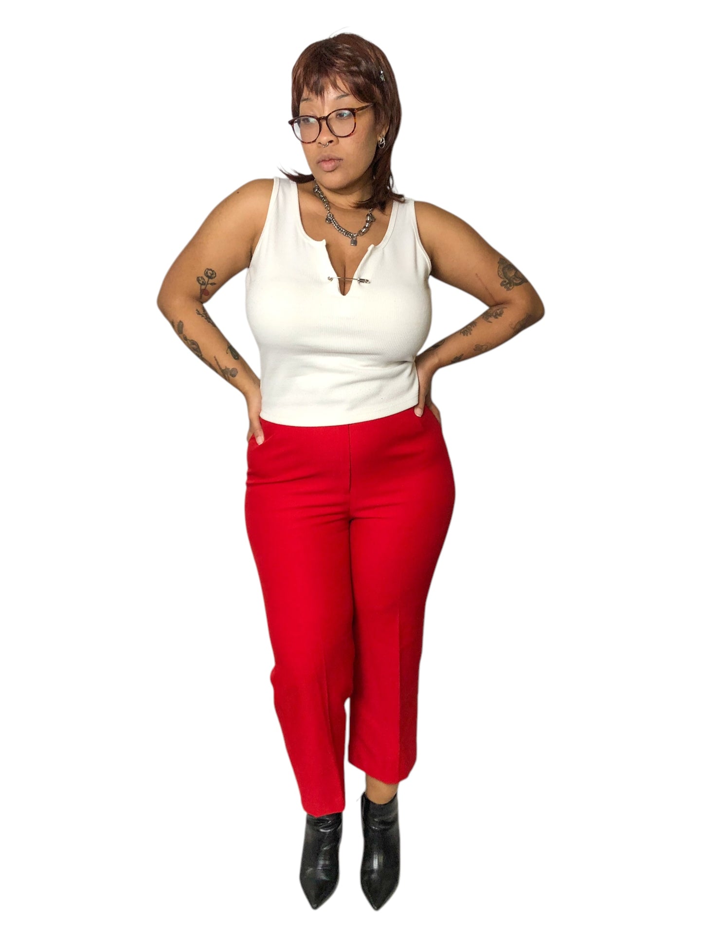 80’s/90’s Haberdashery by Personal Cherry Red Pants (XL)