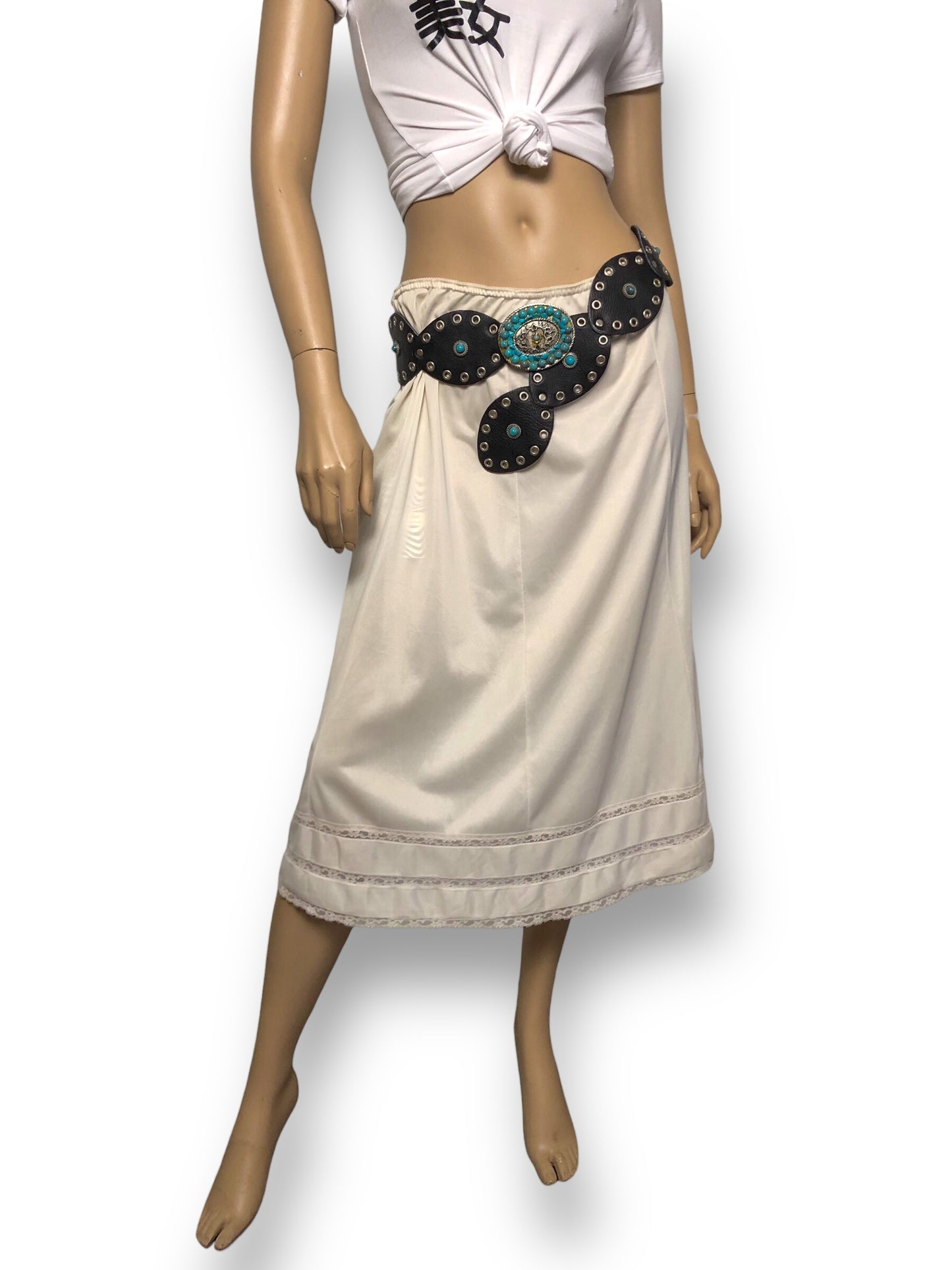 60’s/70’s JCPenney White Slip Skirt (L)