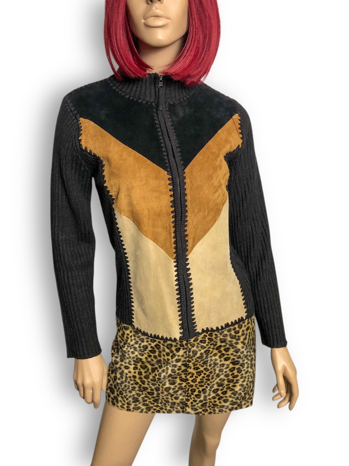 90’s Designers Studios Originals Suede Knit Sweater (S)