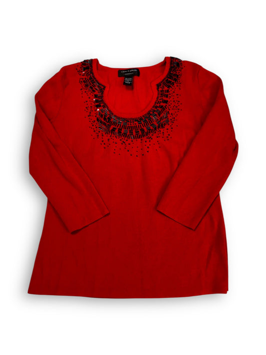 90’s Cable & Gauge Red Knit Long Sleeve Shirt (M)