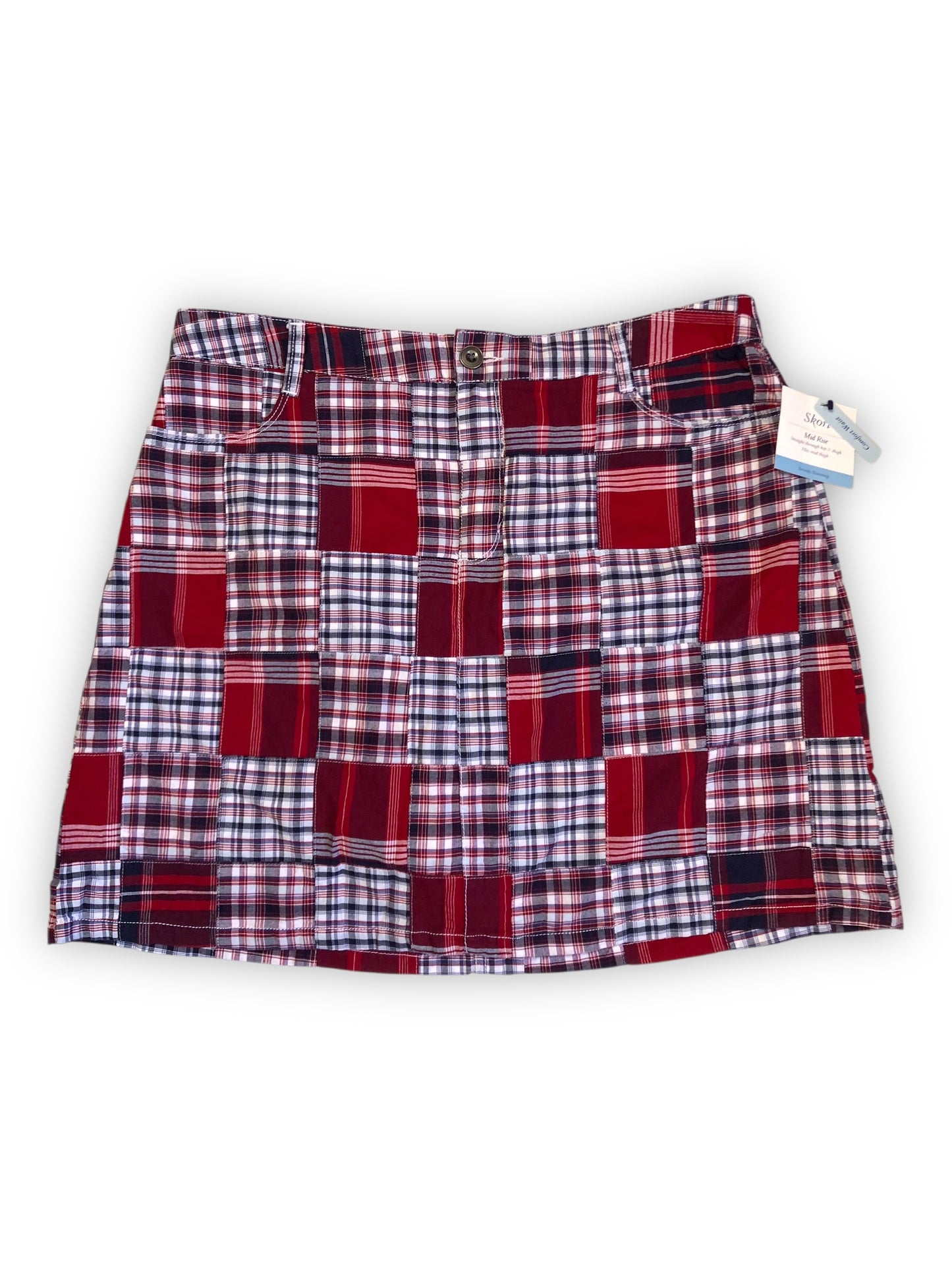 Croft & Barrow Patchwork Plaid Skort (XL)