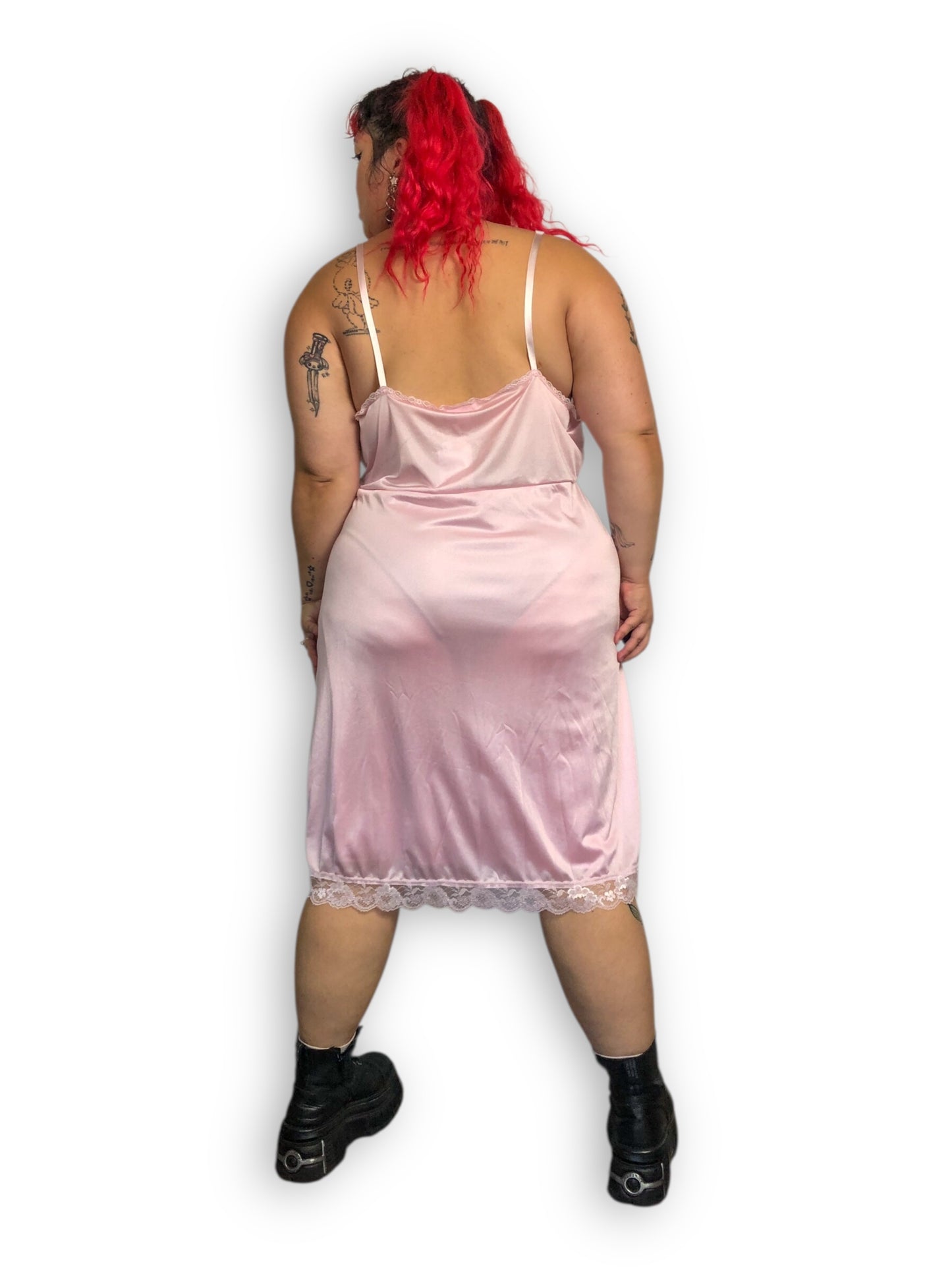 Y2K Comfort Choice Baby Pink Slip Dress (3X)