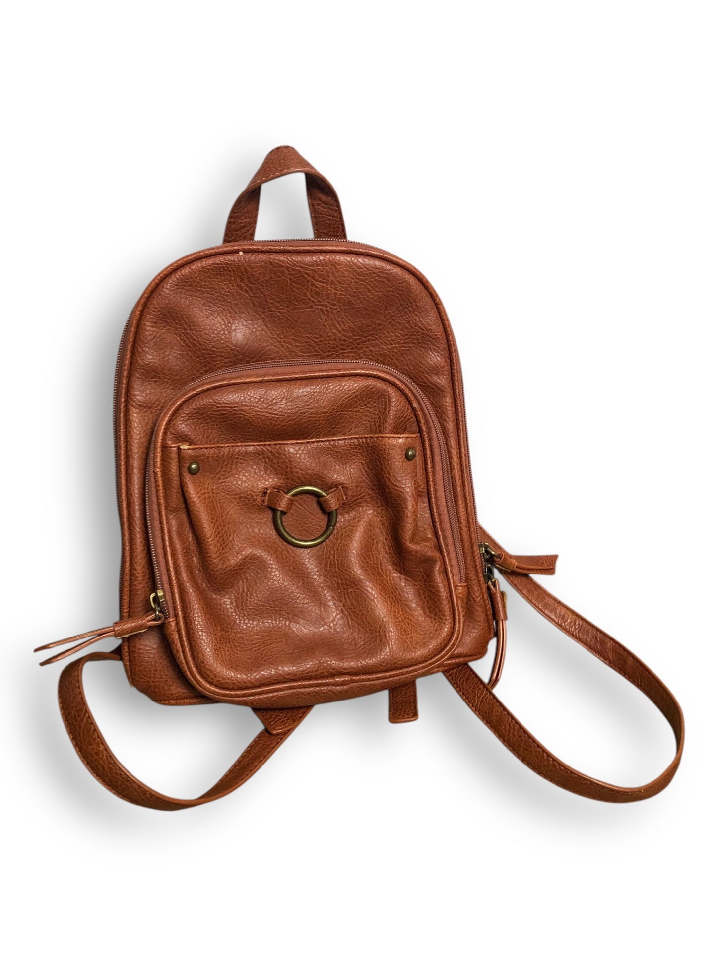 90’s b.o.c. Born Concepts Chestnut Faux Leather Mini Backpack