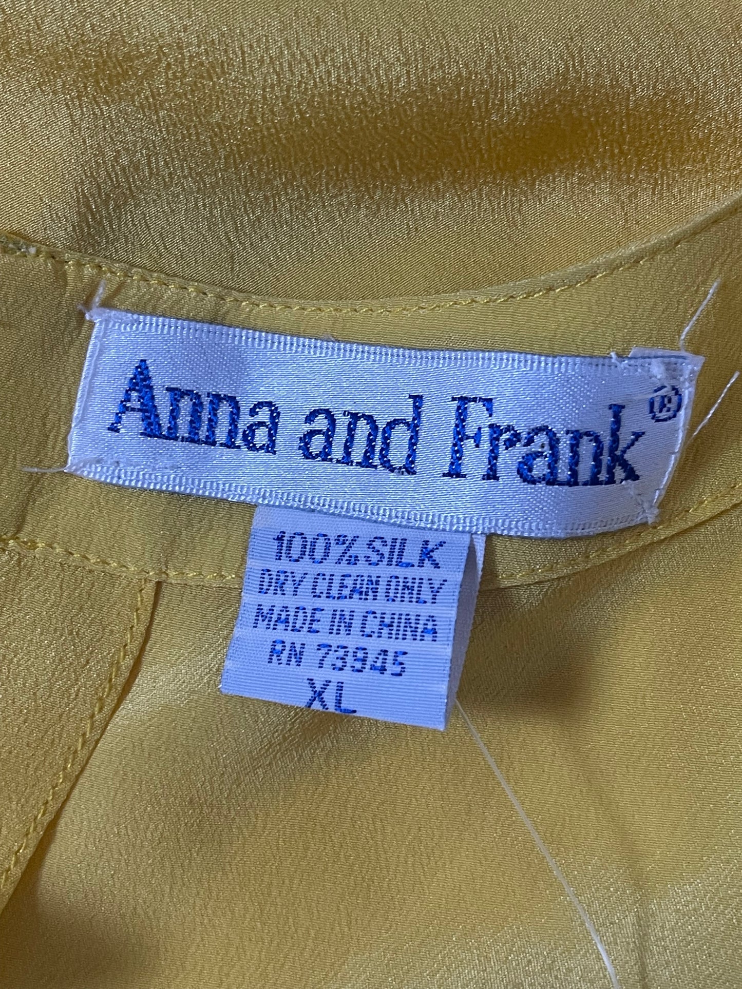 90’s Anna and Frank Yellow Blouse (XL)