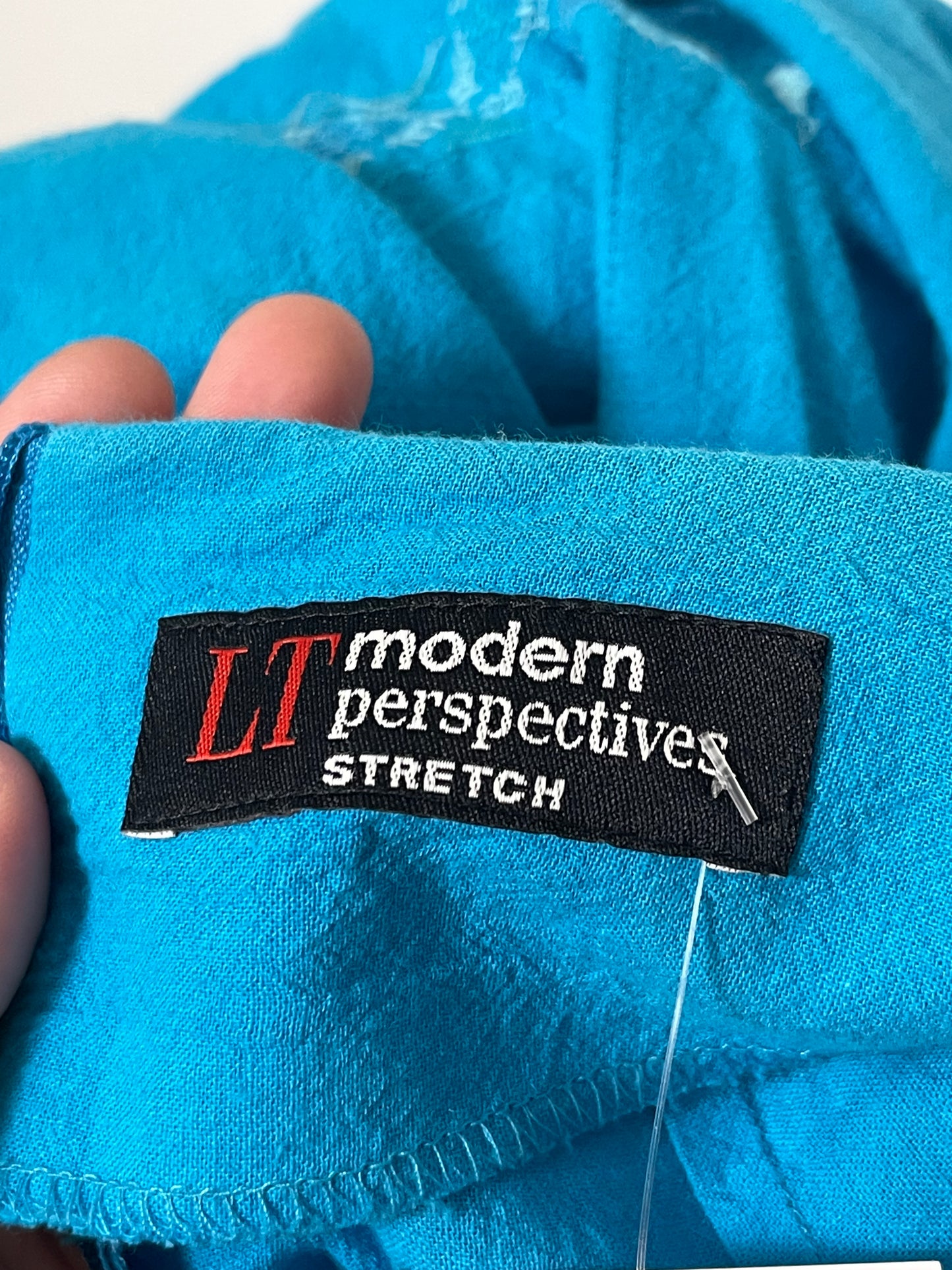 90’s/Y2K Turquoise Embroidered Skirt (S/M)